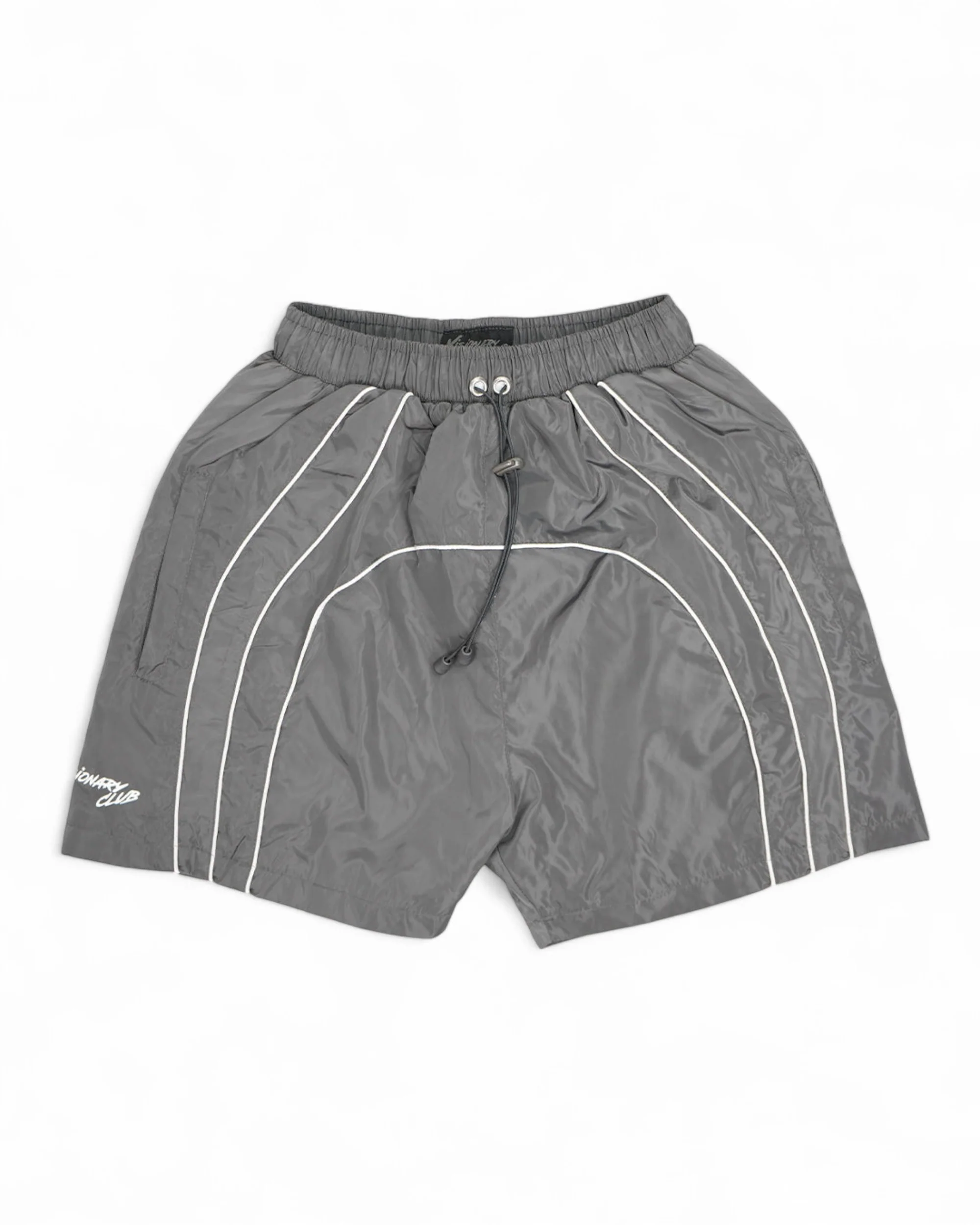“RADIANT AURA” NYLON SHORTS ( SHADOW GREY)