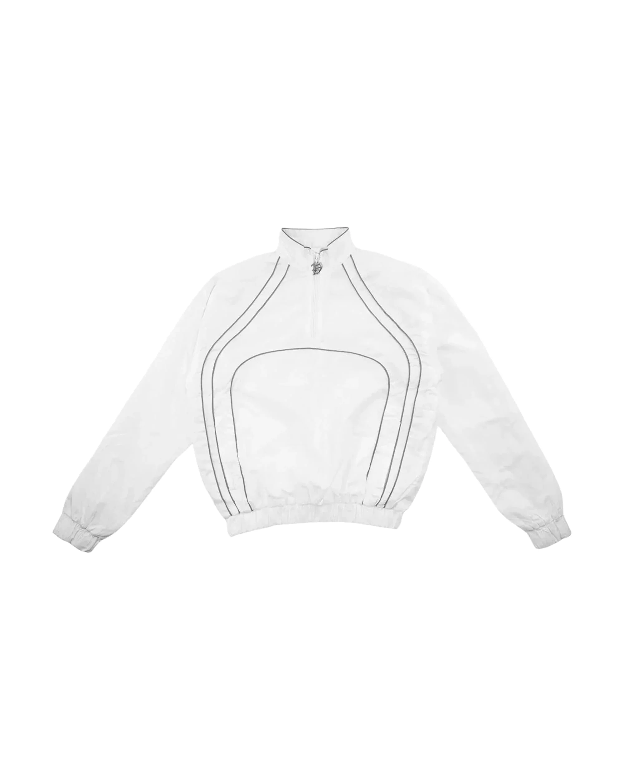 “RADIANT AURA” NYLON TRACK JACKET (WHITE )