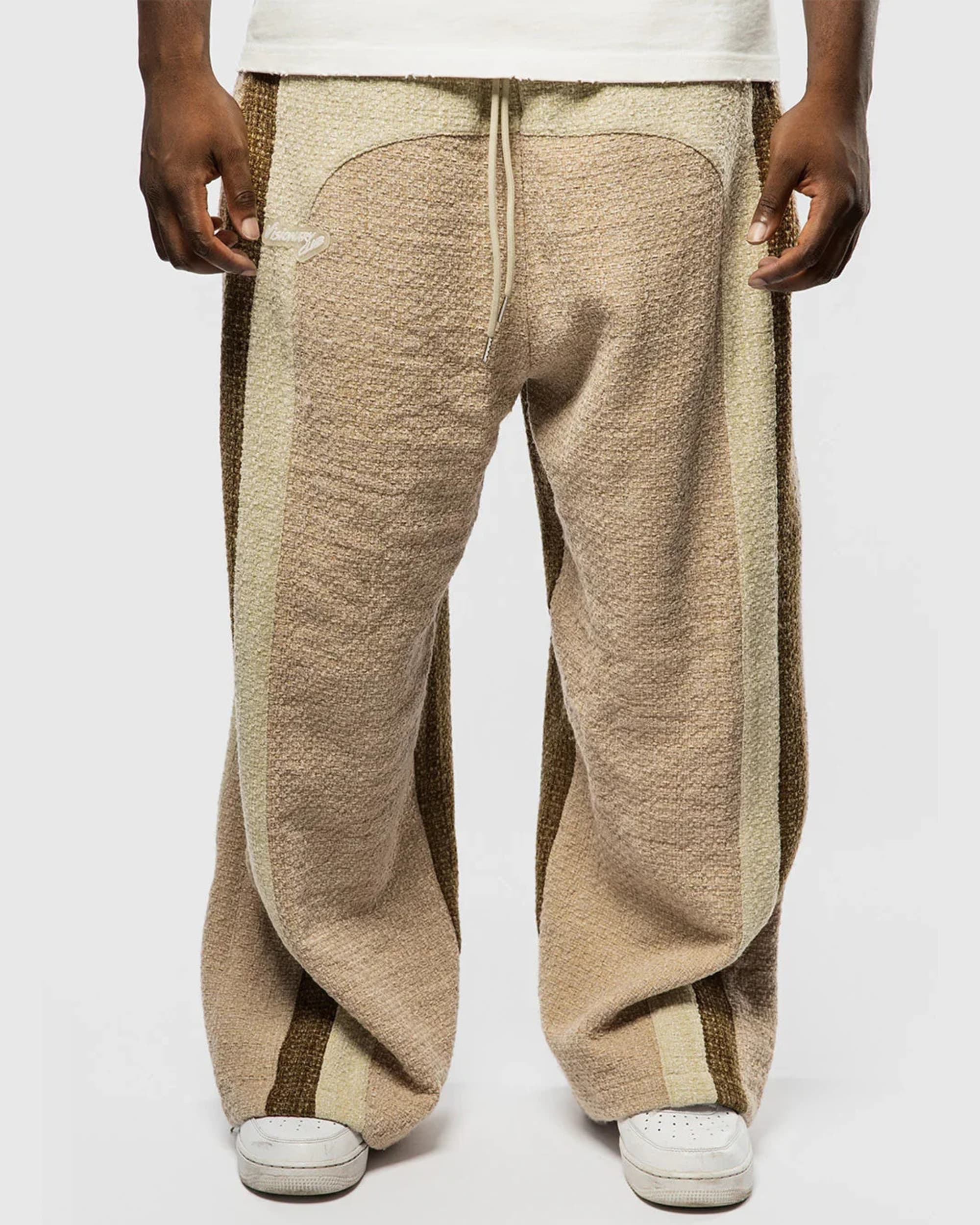 "RADIANT AURA" V2 WIDE LEG SWEATS ( GINGER BREAD ) - Image 3