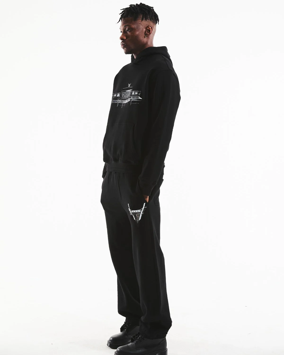 RAFA OVERSIZED SWEATPANT | BLACK CAR BADGE - Image 4