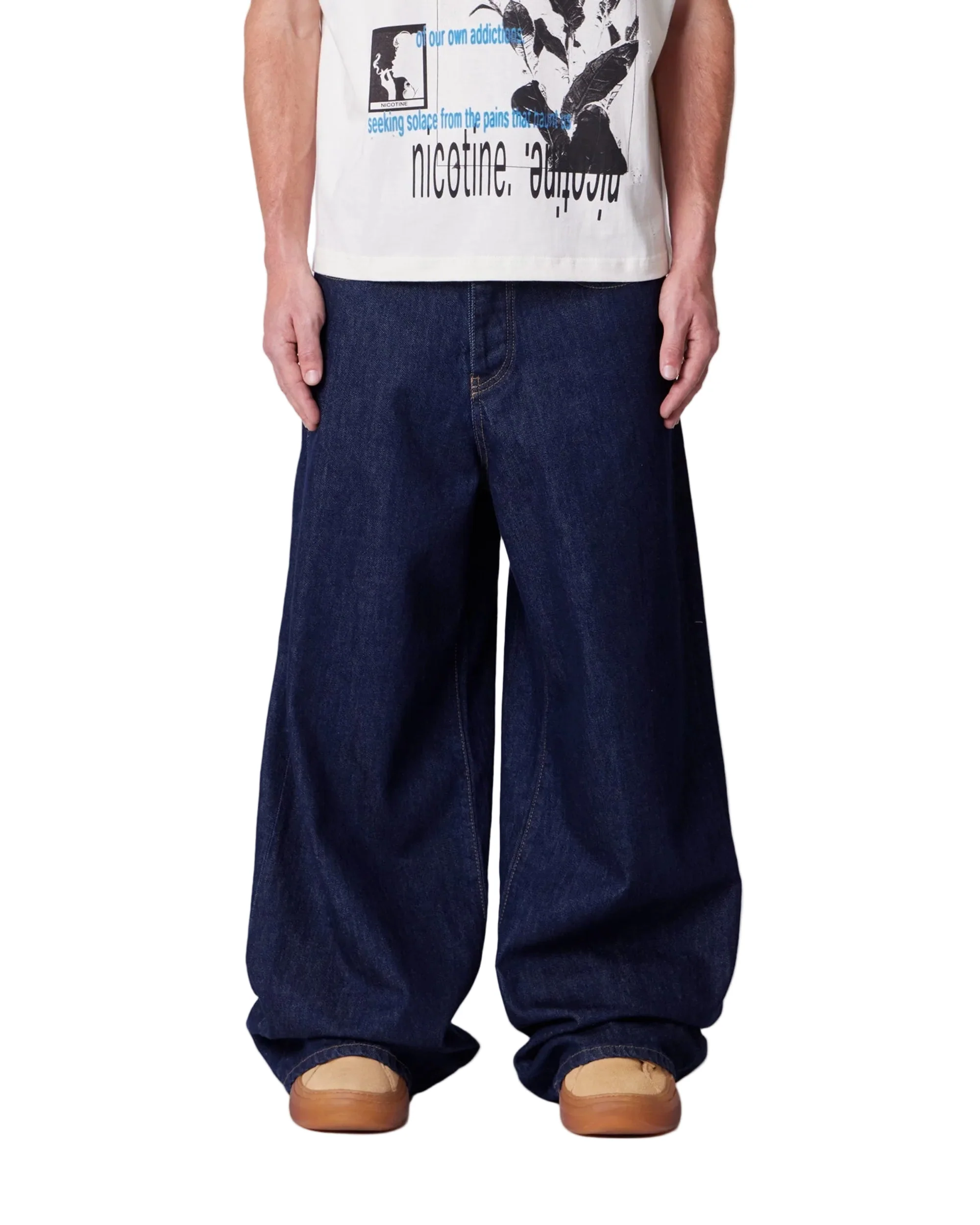 Raw Baggy Rave Denim - Washed Indigo - Image 2