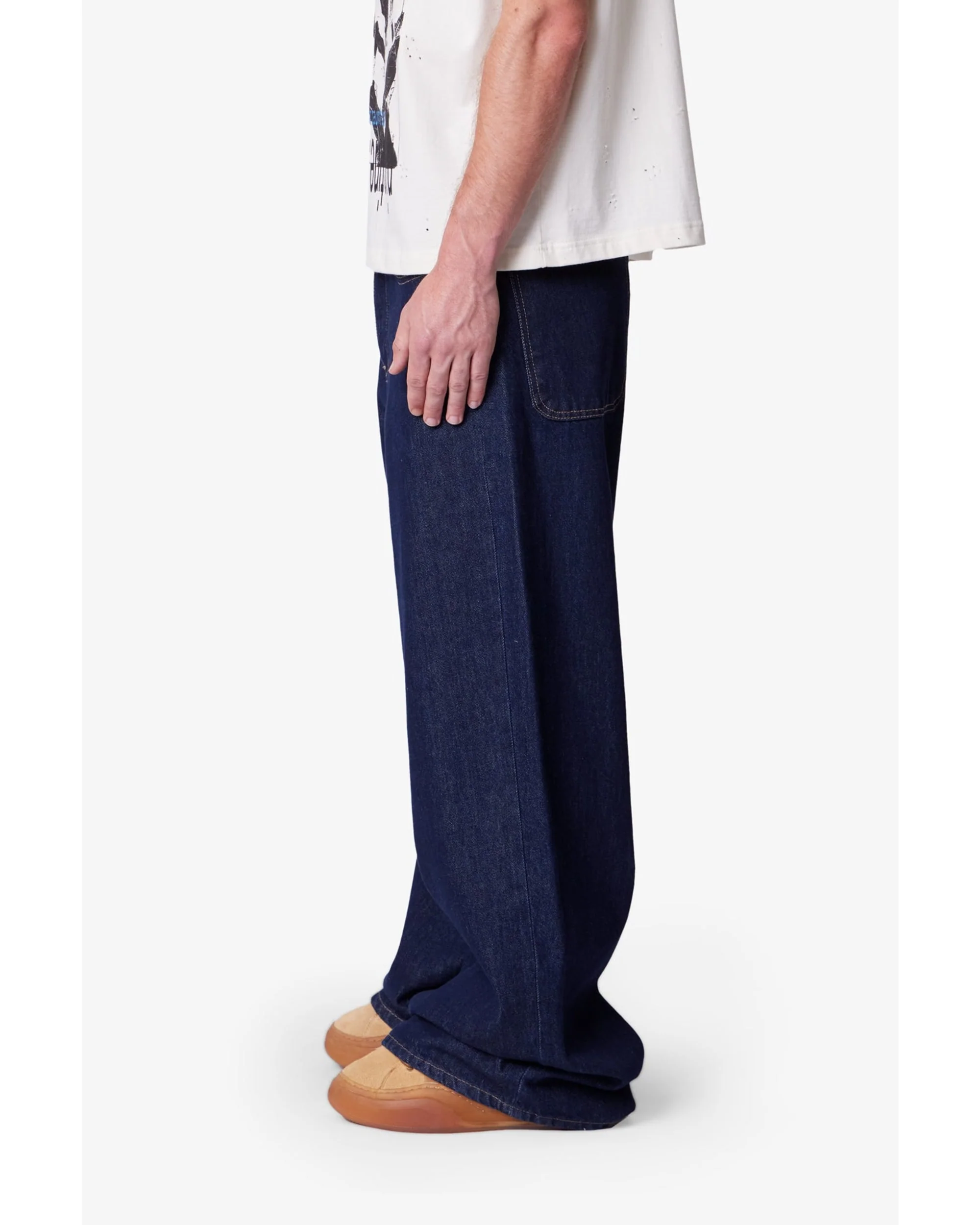 Raw Baggy Rave Denim - Washed Indigo - Image 5