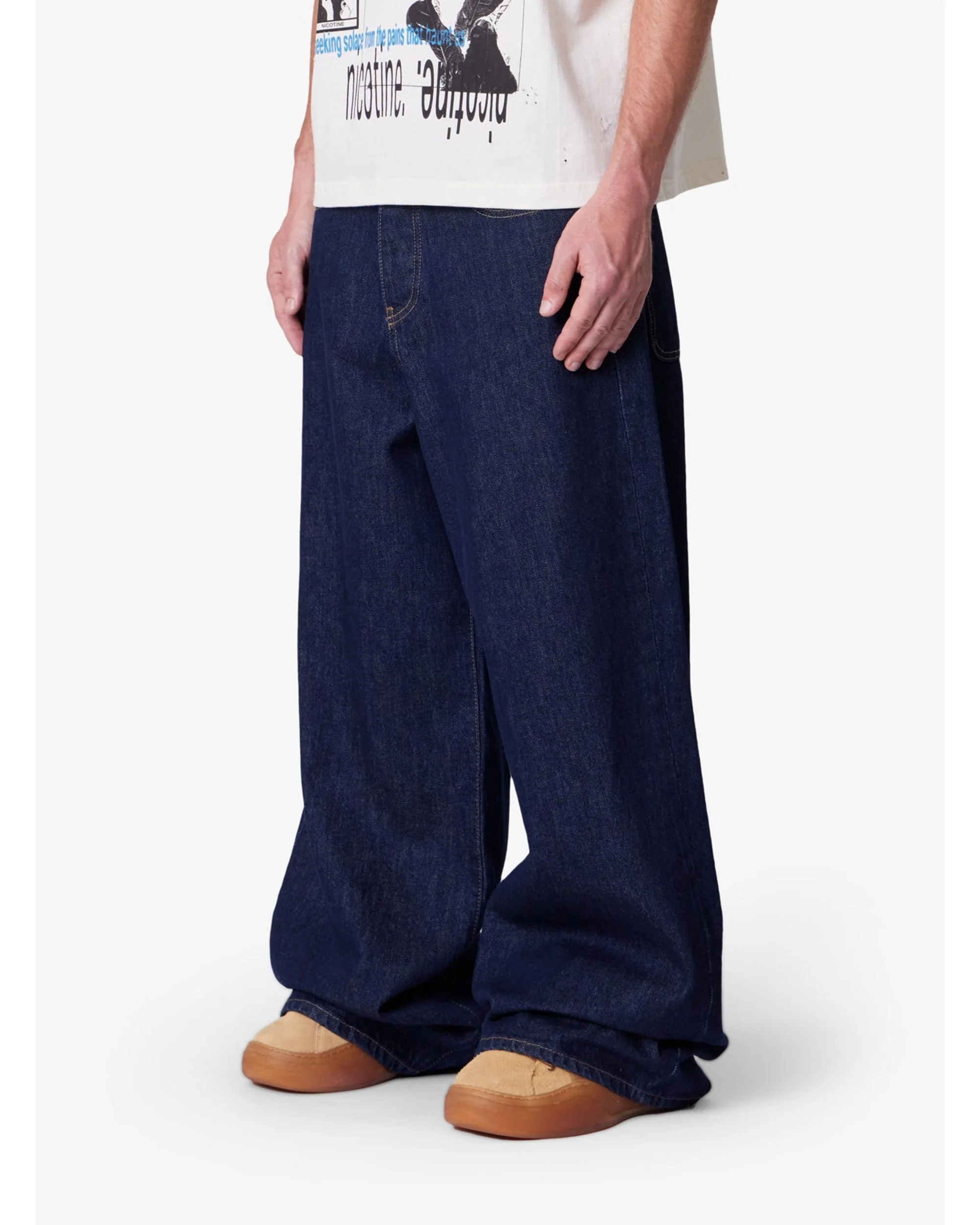 Raw Baggy Rave Denim - Washed Indigo - Image 6