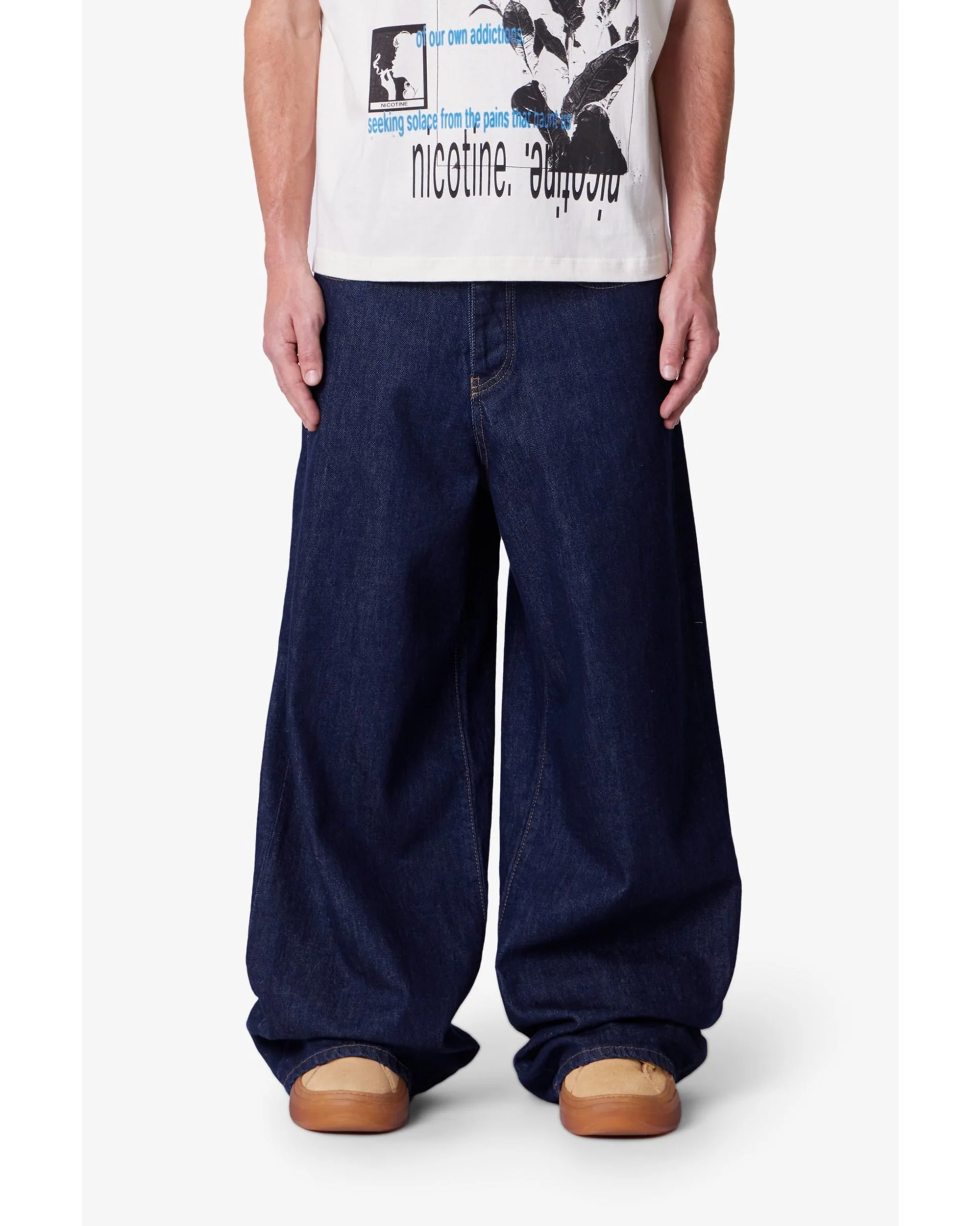Raw Baggy Rave Denim - Washed Indigo - Image 7