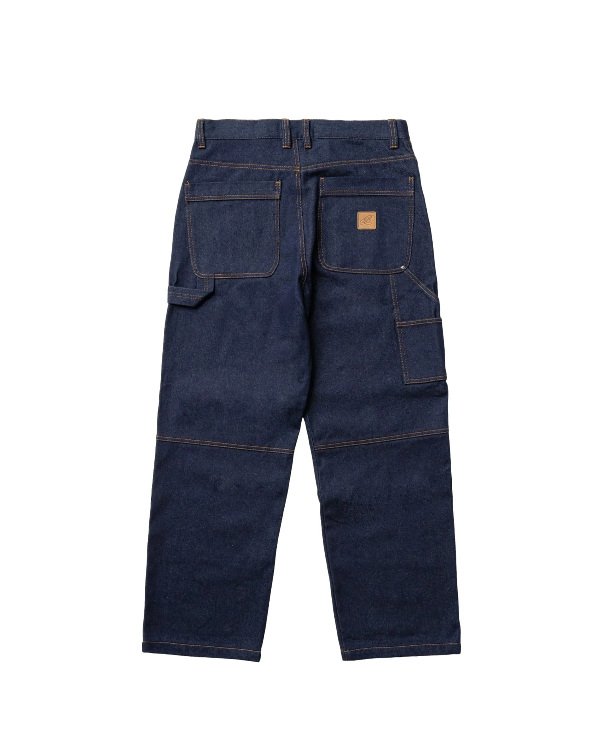 Raw Denim Double Knee Carpenter Pants - Image 7