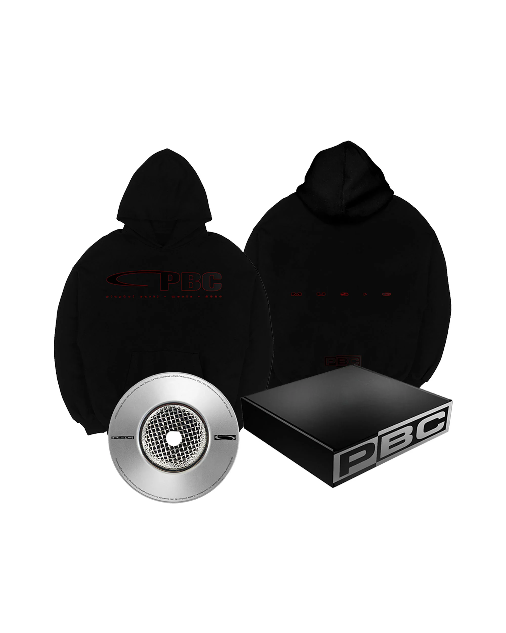 Red Outline PBC Logo Hoodie Box Set