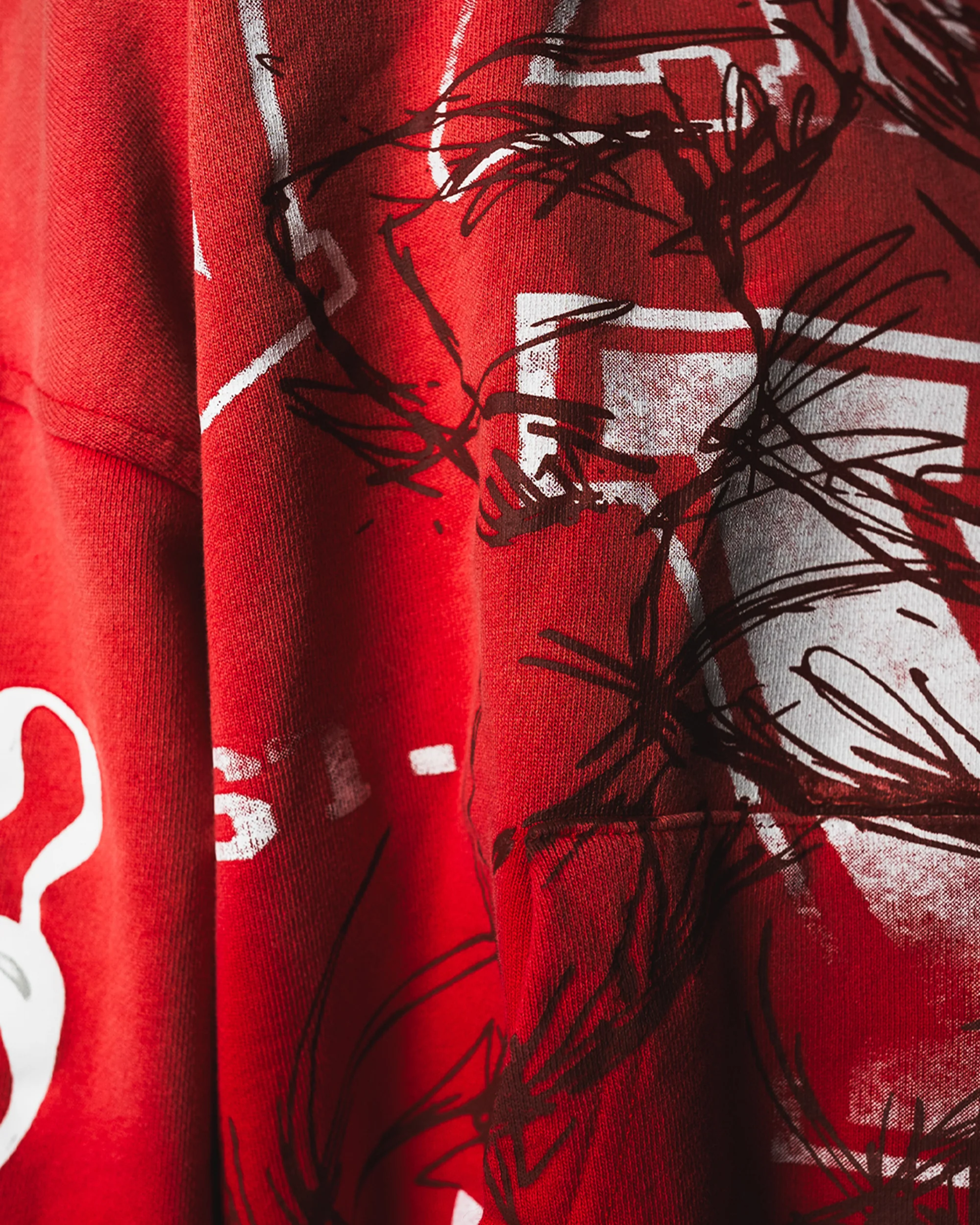 "RED RUSH" BOXY OVERSIZED ZIP UP JACKET - Image 7