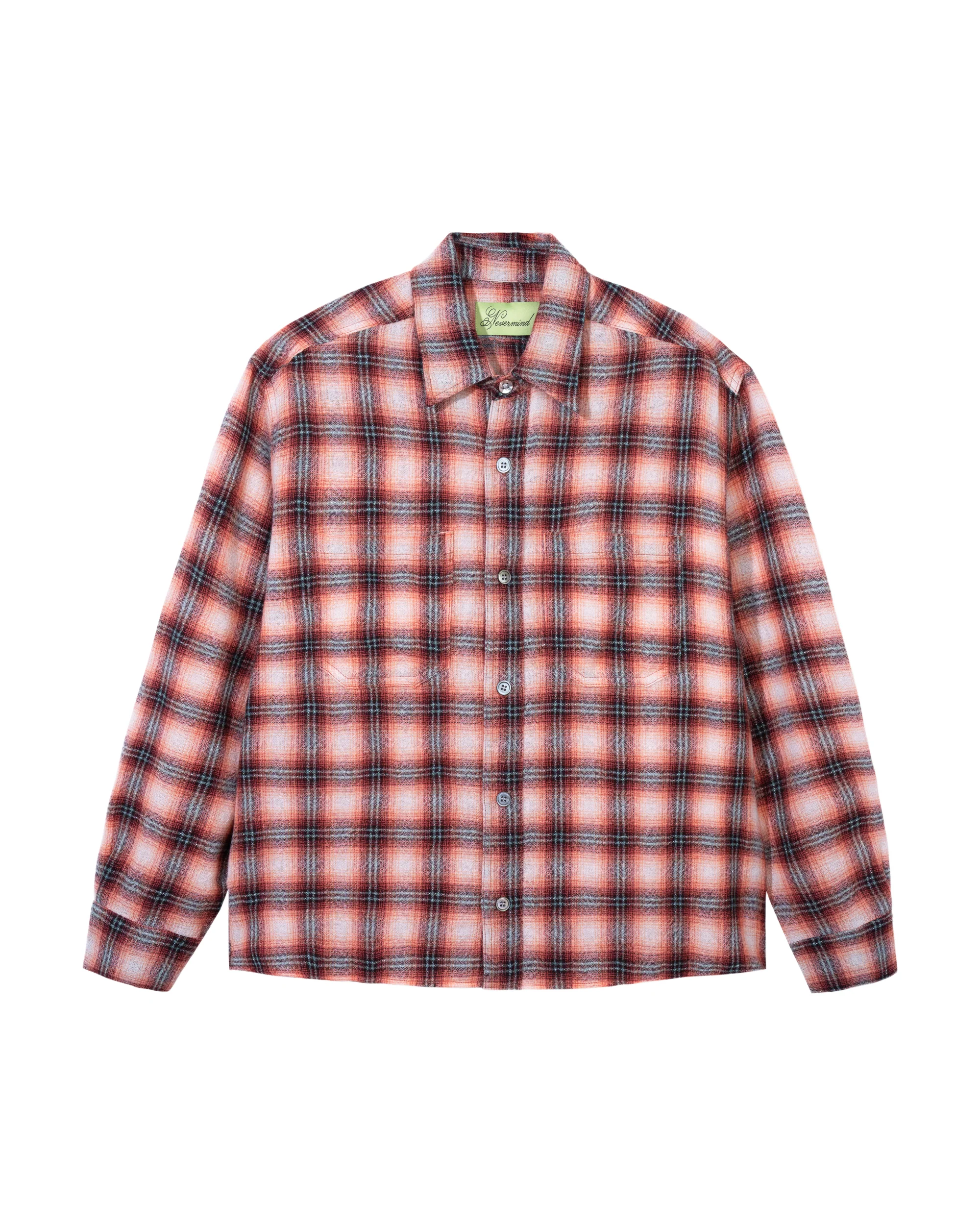 Red Wool Button Up Shirt