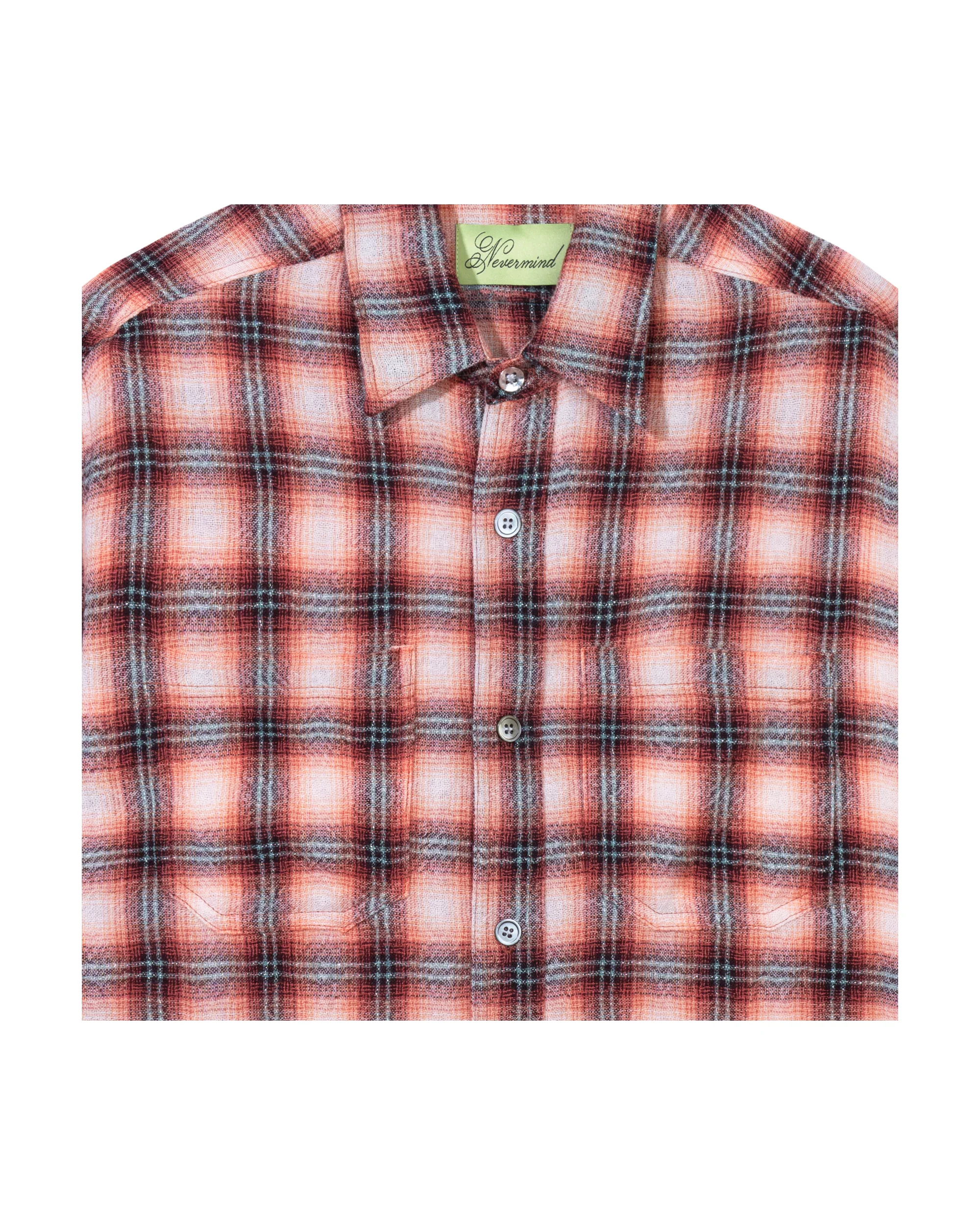 Red Wool Button Up Shirt - Image 3