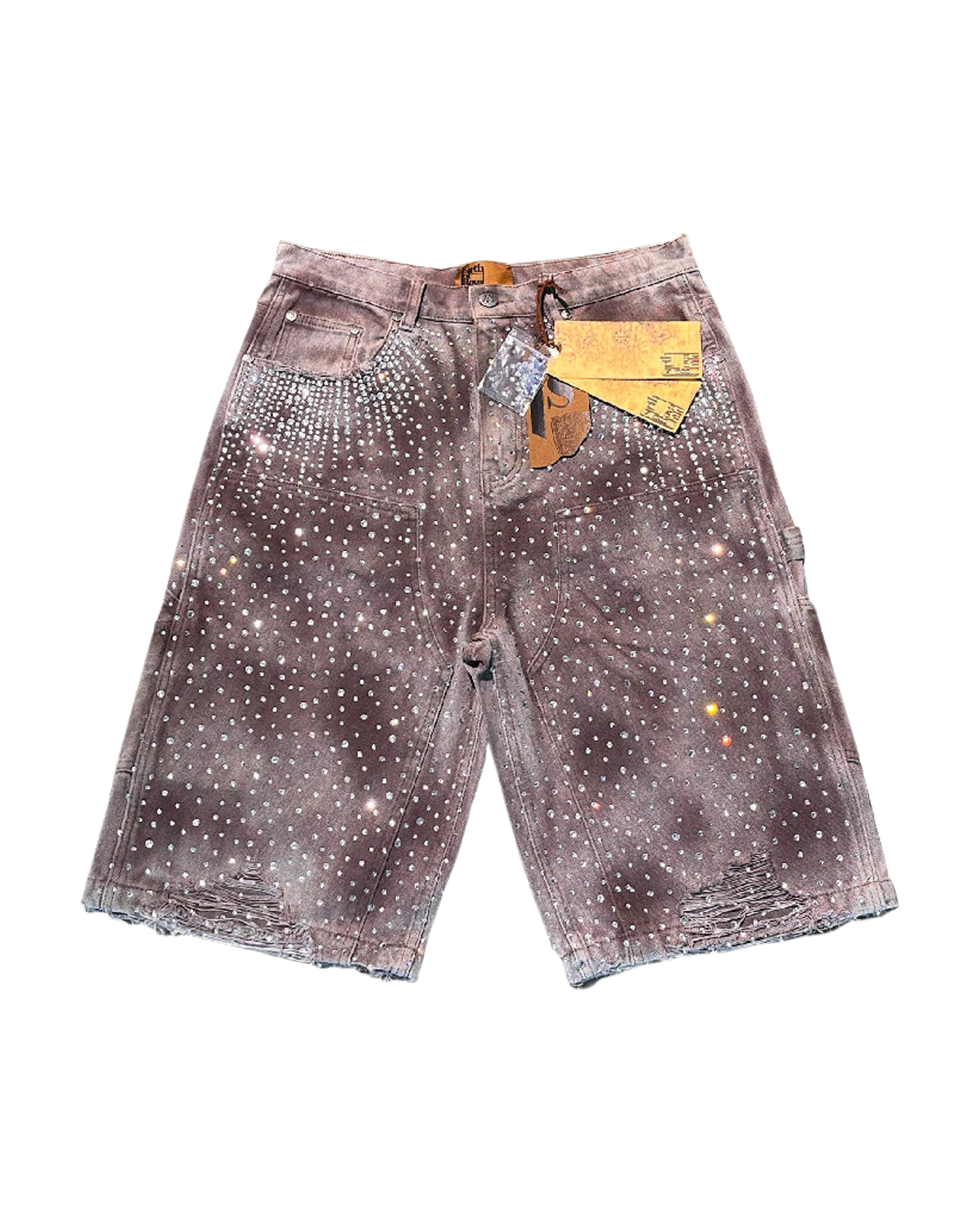 Redial 20k Diamond Shorts in Washed Brown - Image 4