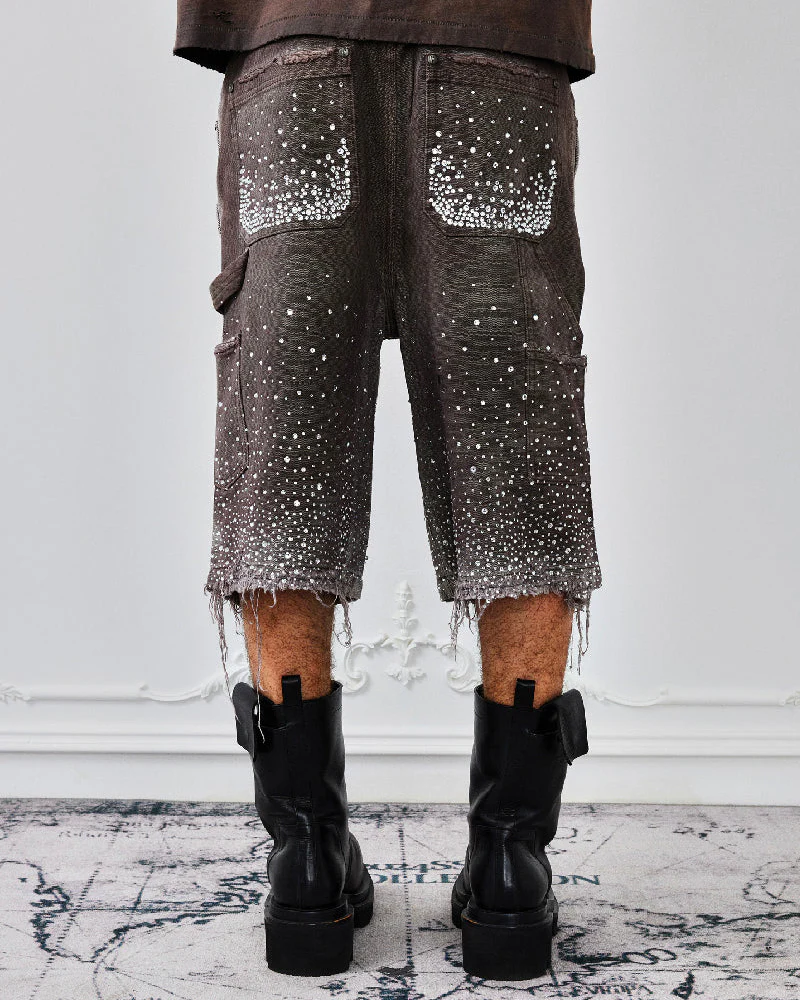 Redial 20k Diamond Shorts in Washed Brown - Image 7