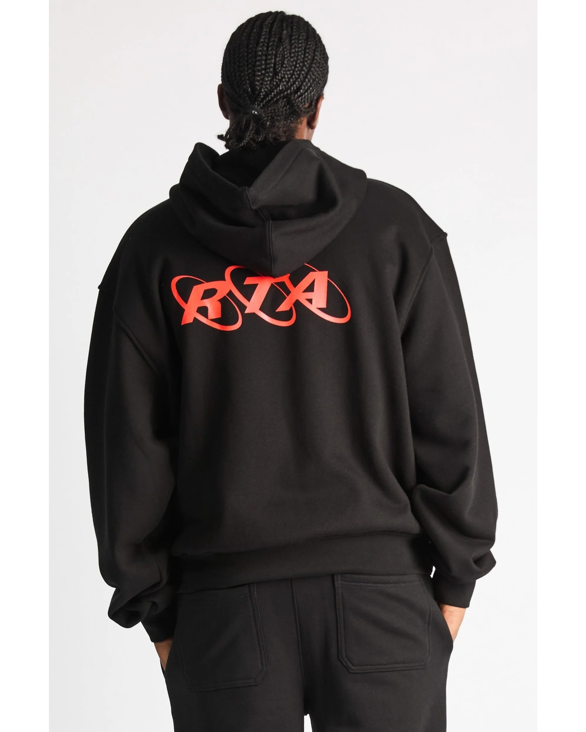 REN LAYERED ZIP UP HOODIE | BLACK PLANETARY RTA - Image 4