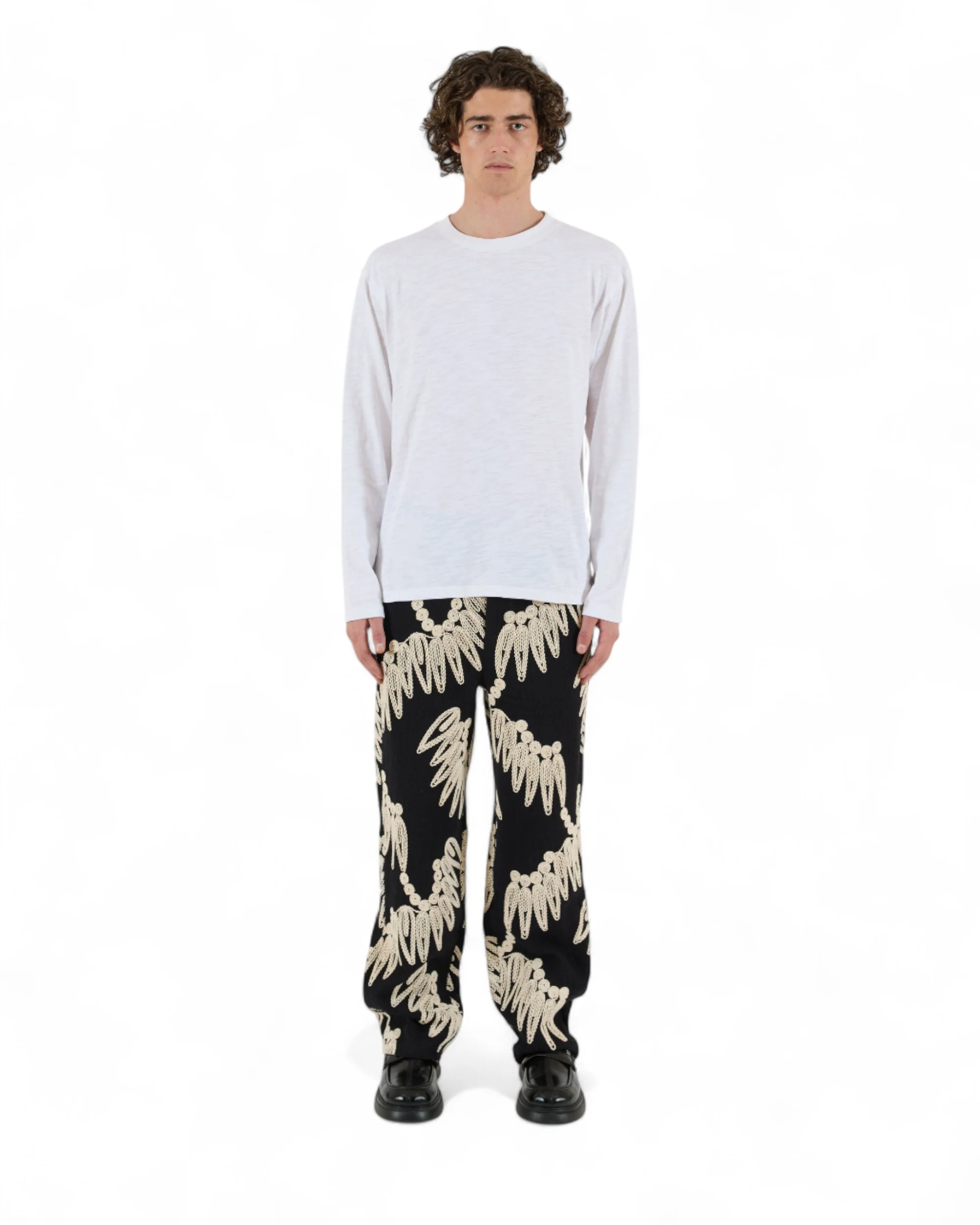 Reverse Seam Long Sleeve Tee - White - Image 3