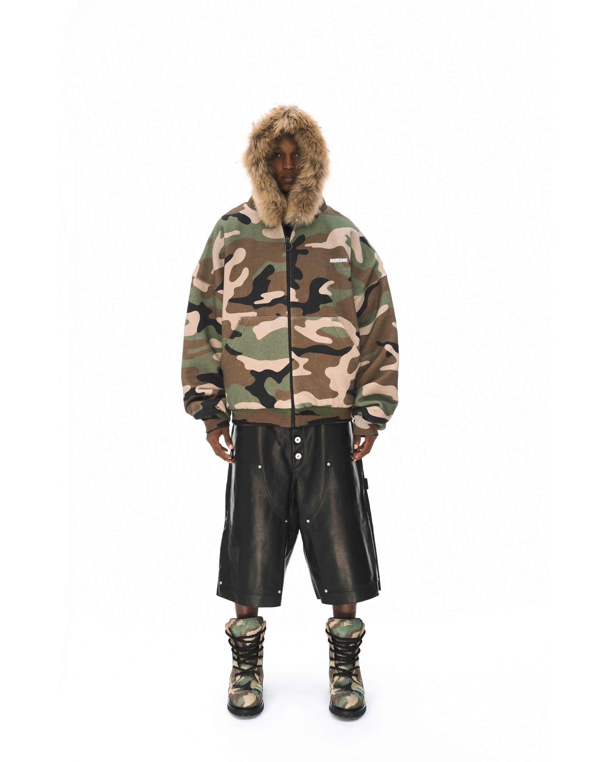 REVERSIBLE FUR ZIPPED HOODIE - Image 14
