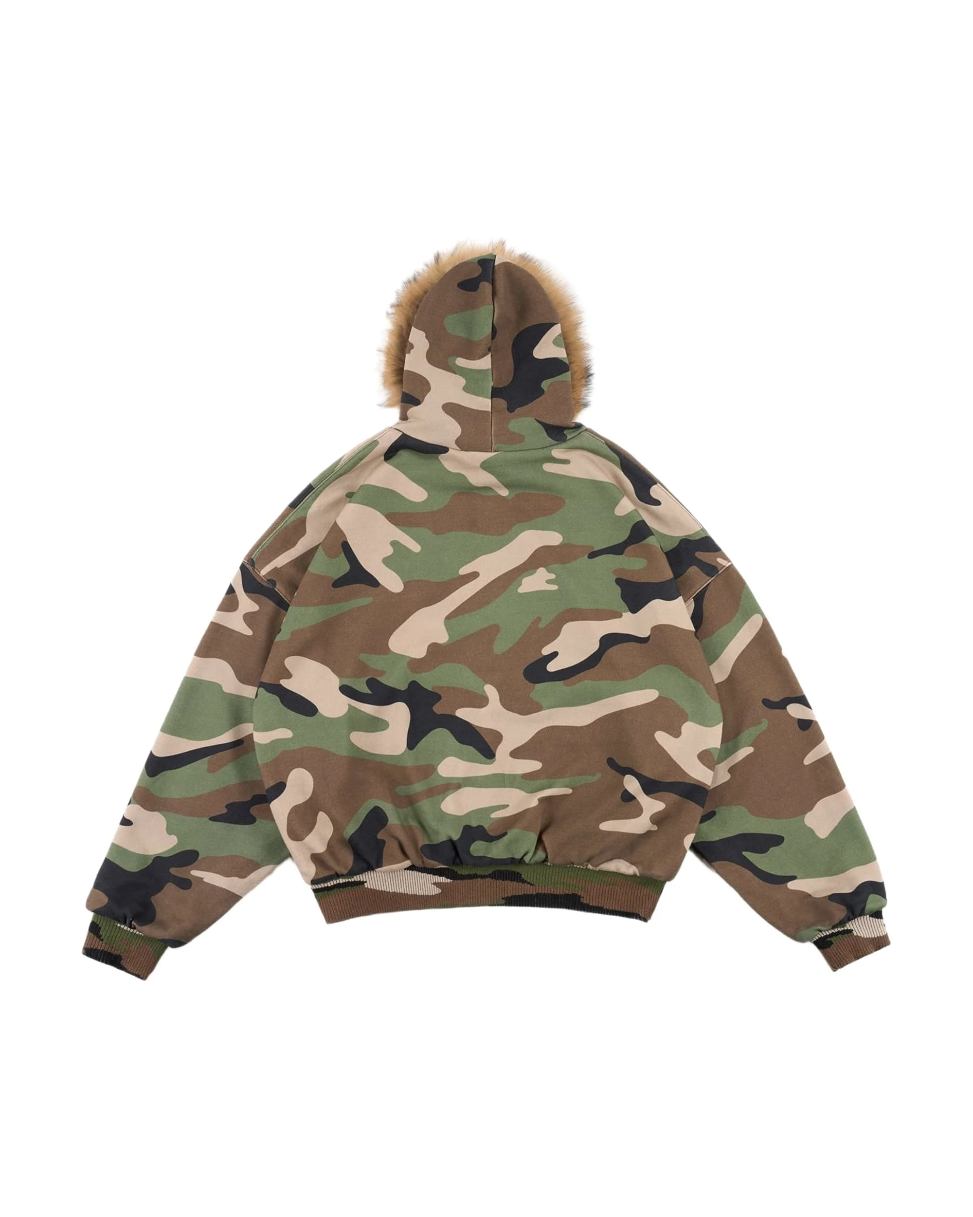 REVERSIBLE FUR ZIPPED HOODIE - Image 2