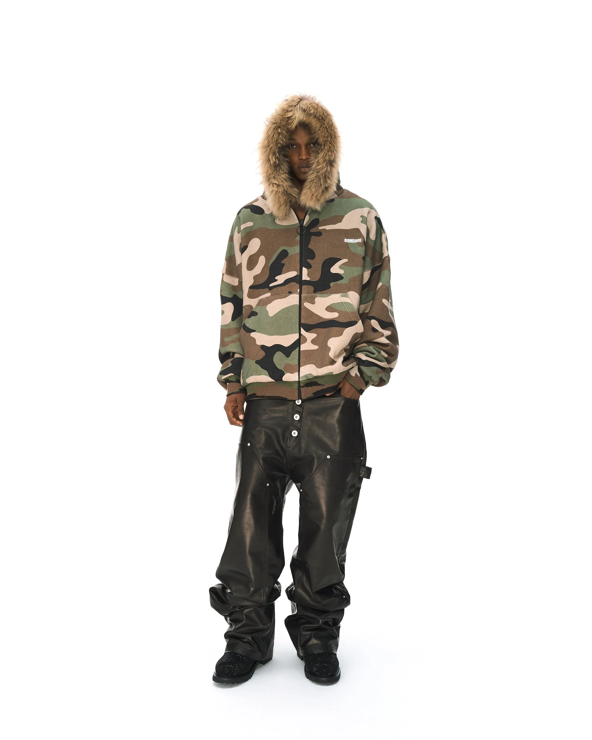 REVERSIBLE FUR ZIPPED HOODIE - Image 28