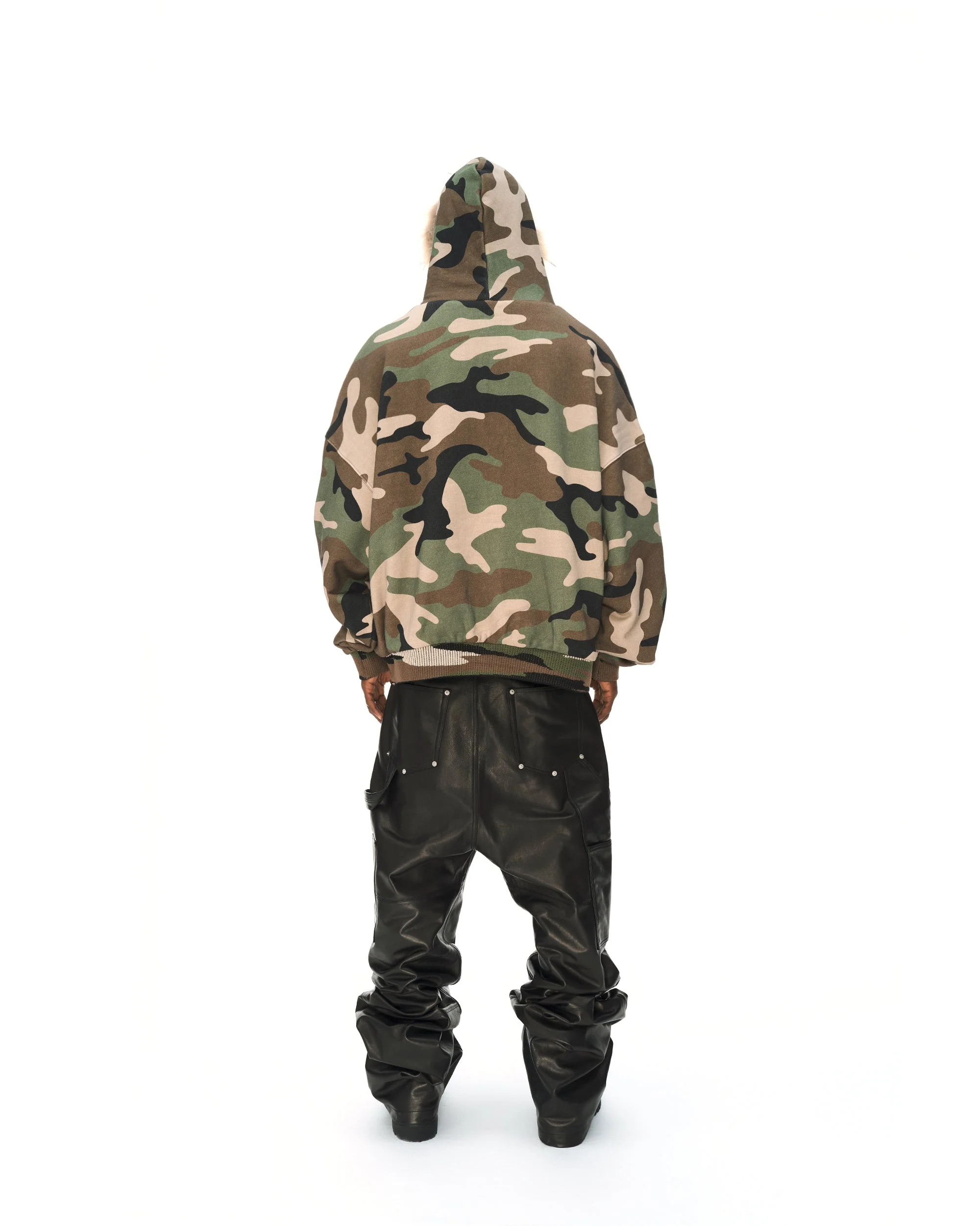 REVERSIBLE FUR ZIPPED HOODIE - Image 37