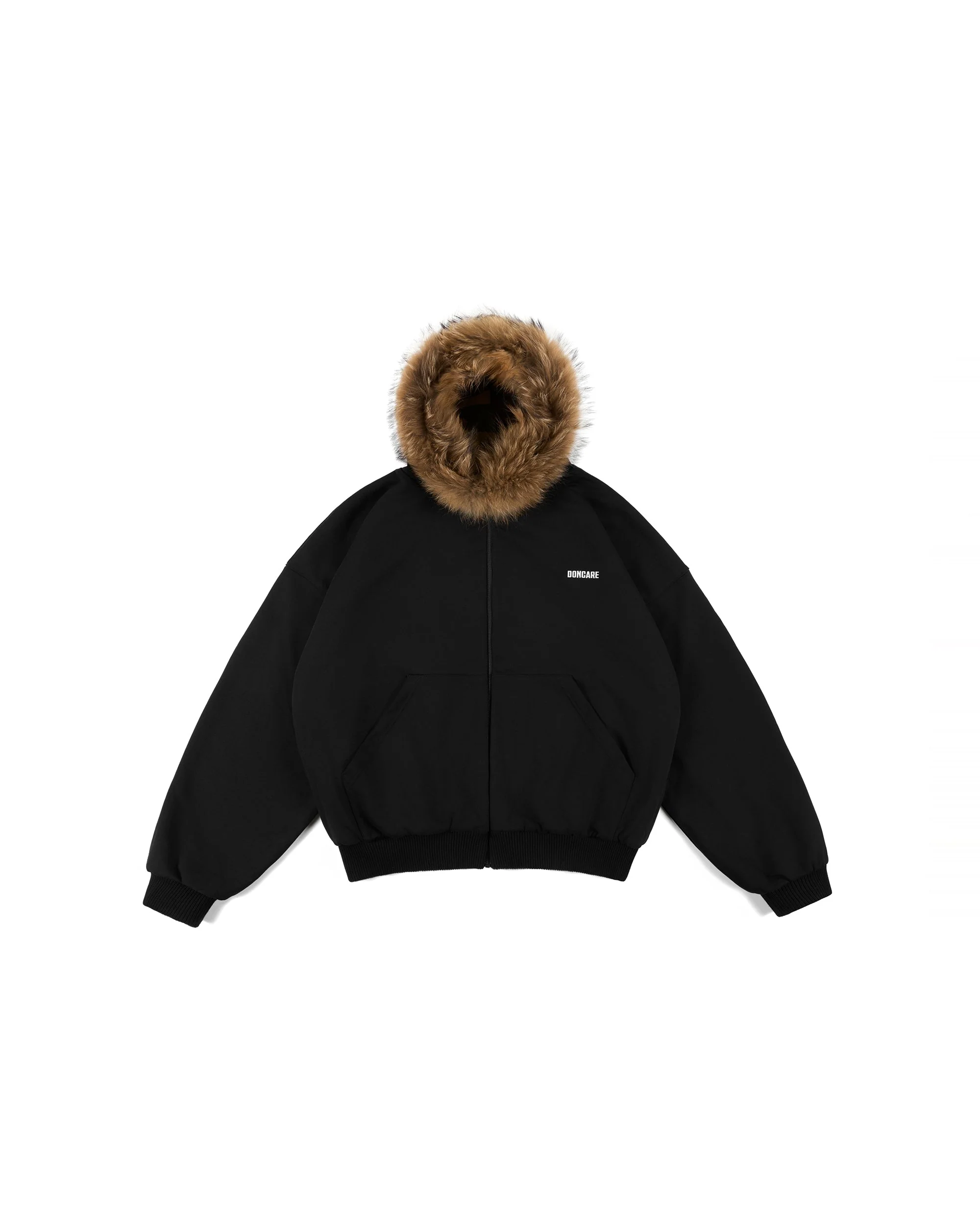 REVERSIBLE FUR ZIPPED HOODIE - Image 44