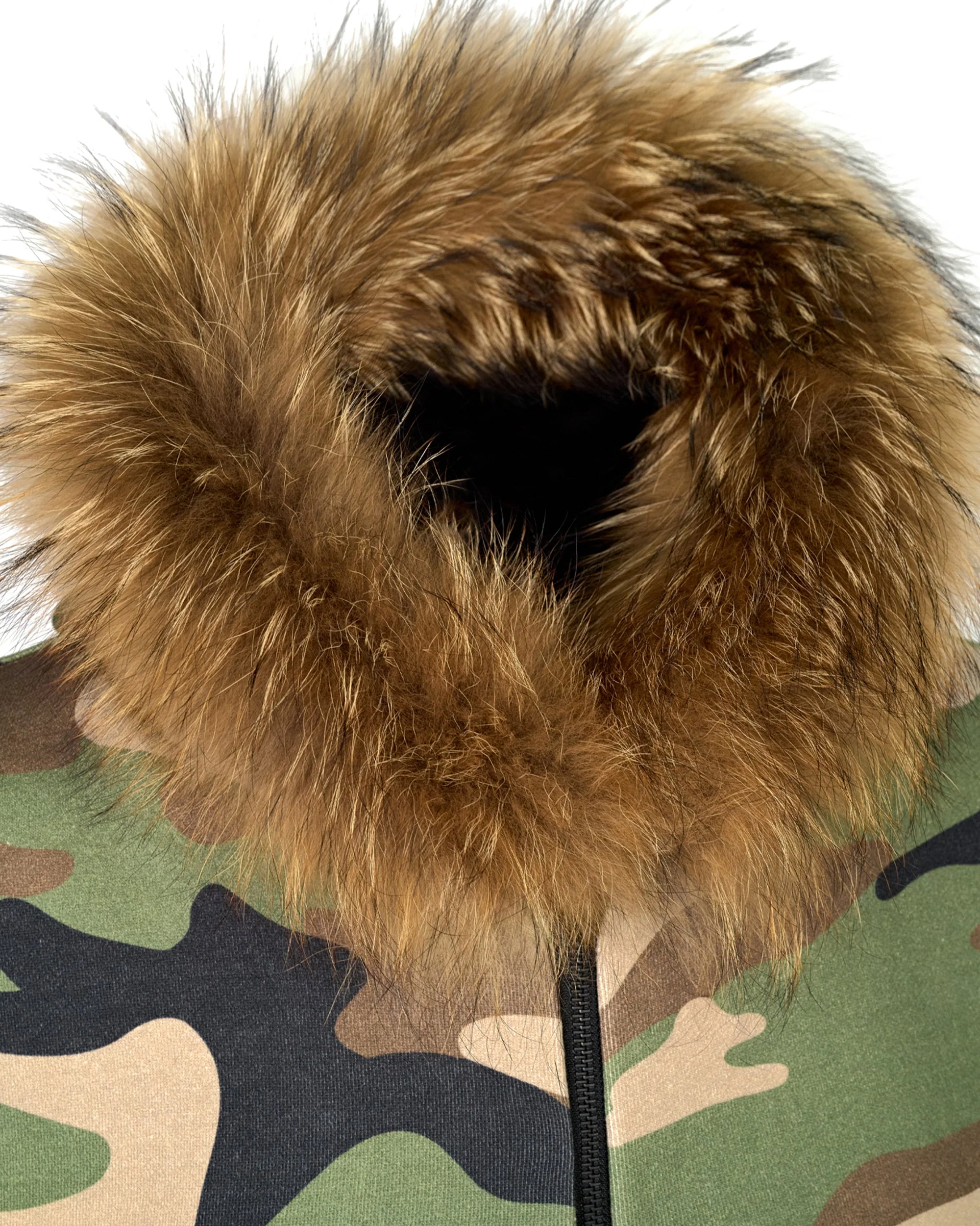 REVERSIBLE FUR ZIPPED HOODIE - Image 47