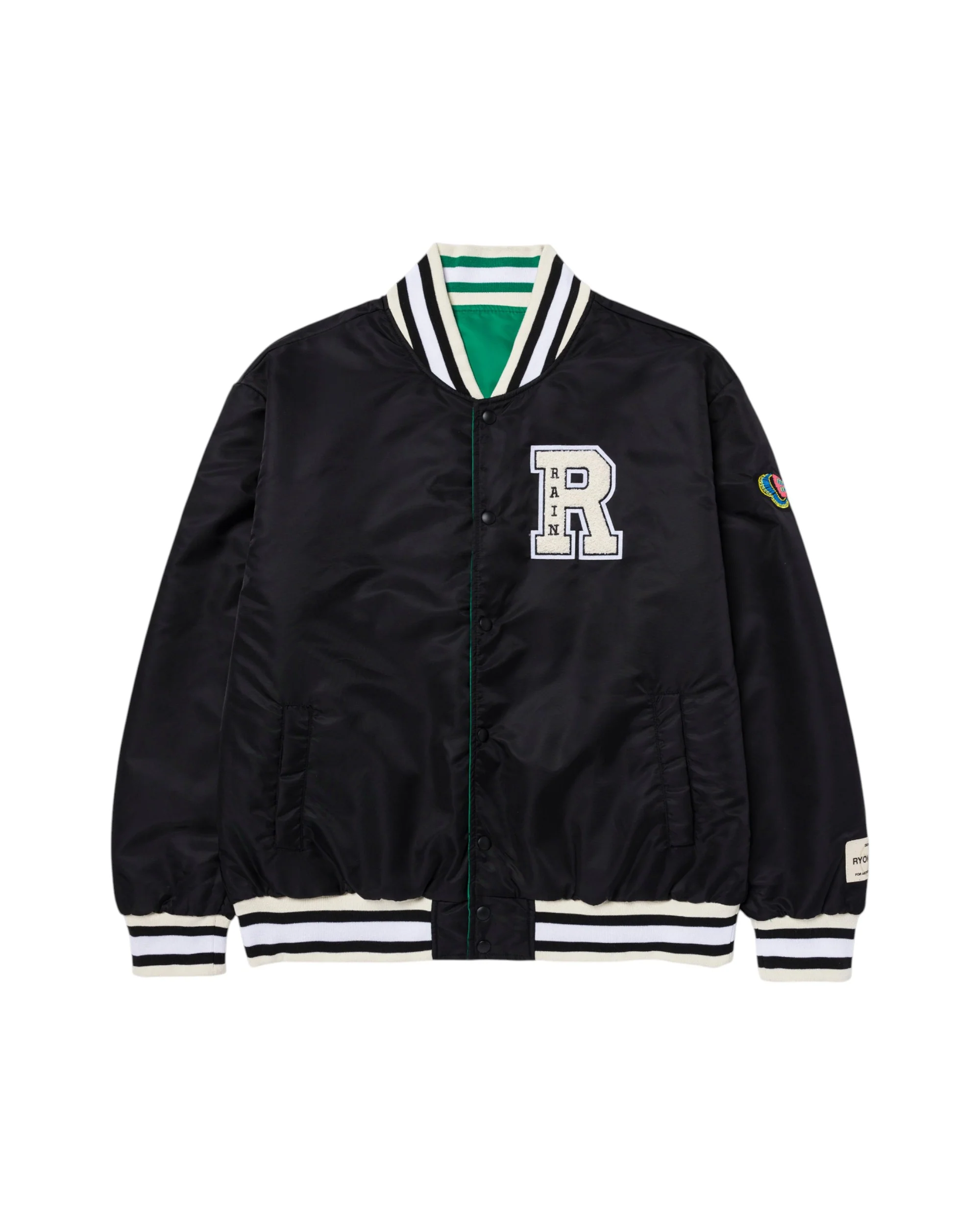 REVERSIBLE SATIN BOMBER JACKET