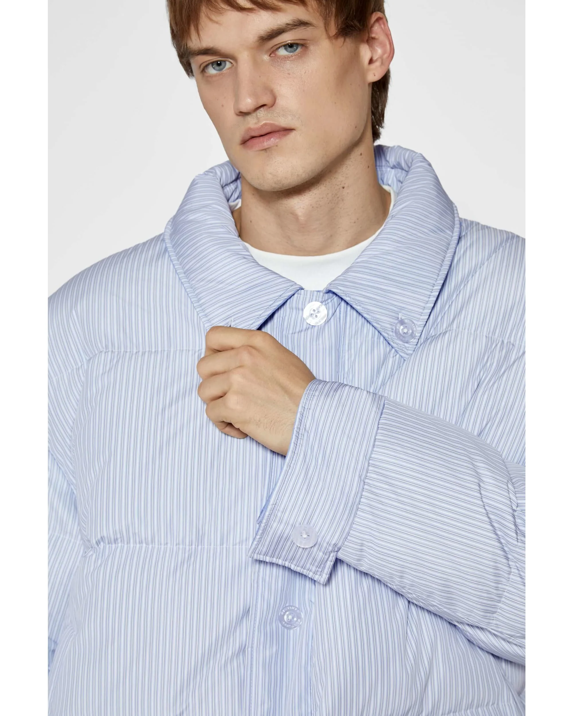 Reversible Shirt Down Puffer - Image 17