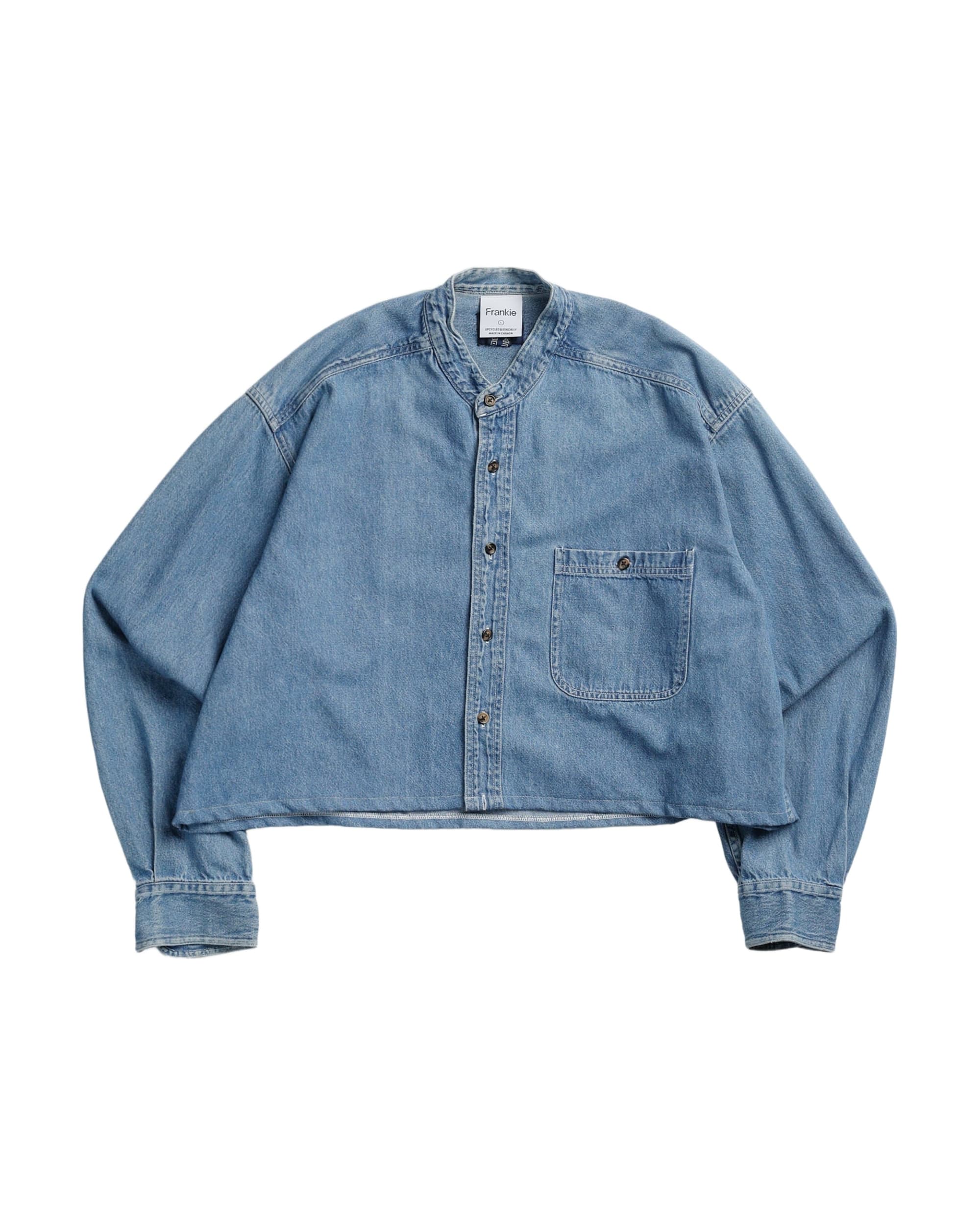 Rework Chambray Waist Crop - L
