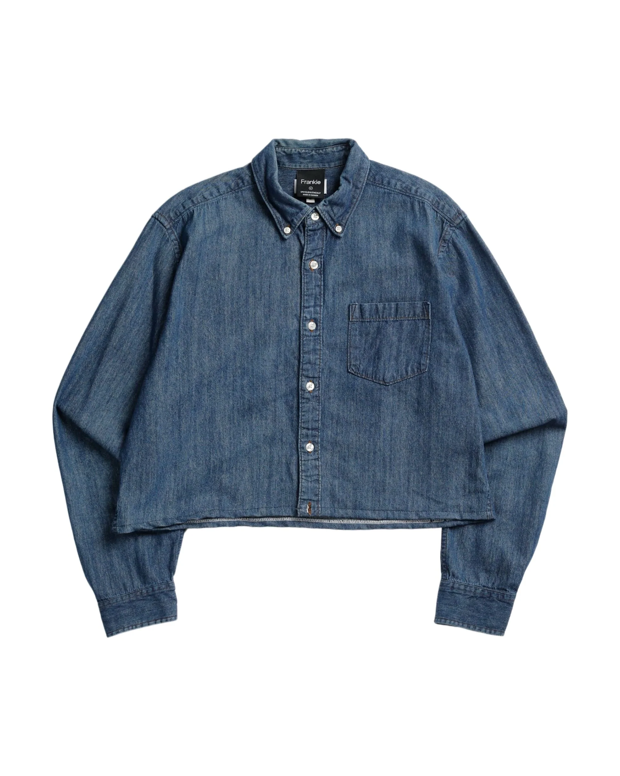 Rework Chambray Waist Crop - M