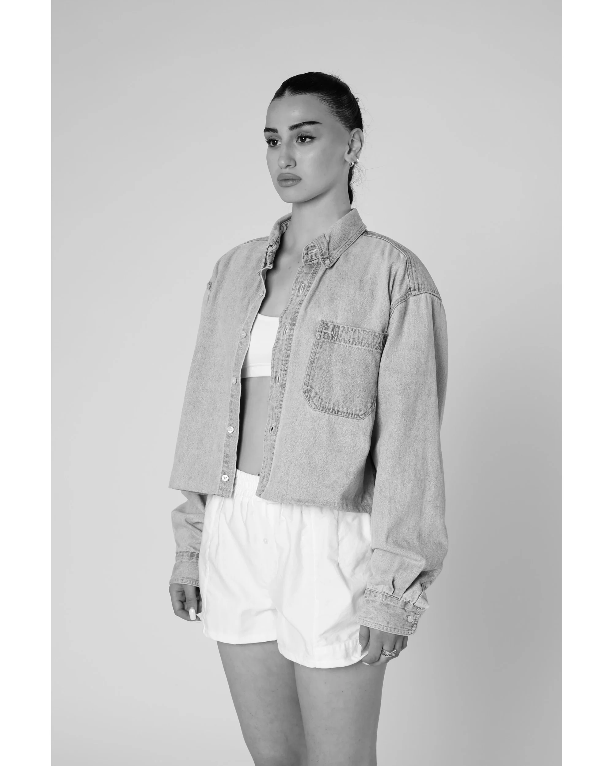 Rework Chambray Waist Crop - XL - Image 3