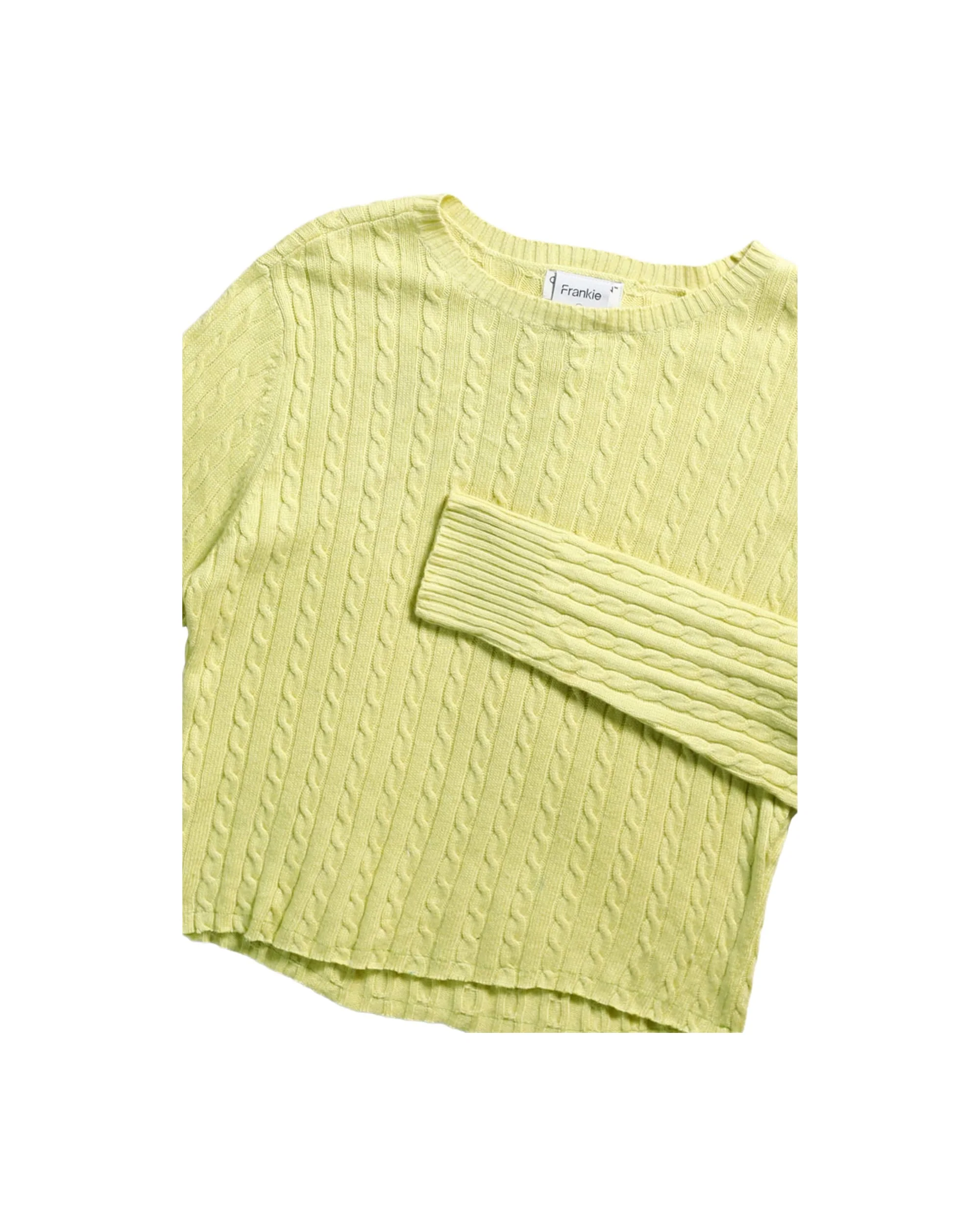 Rework Crop Knit Sweater - L - Image 3