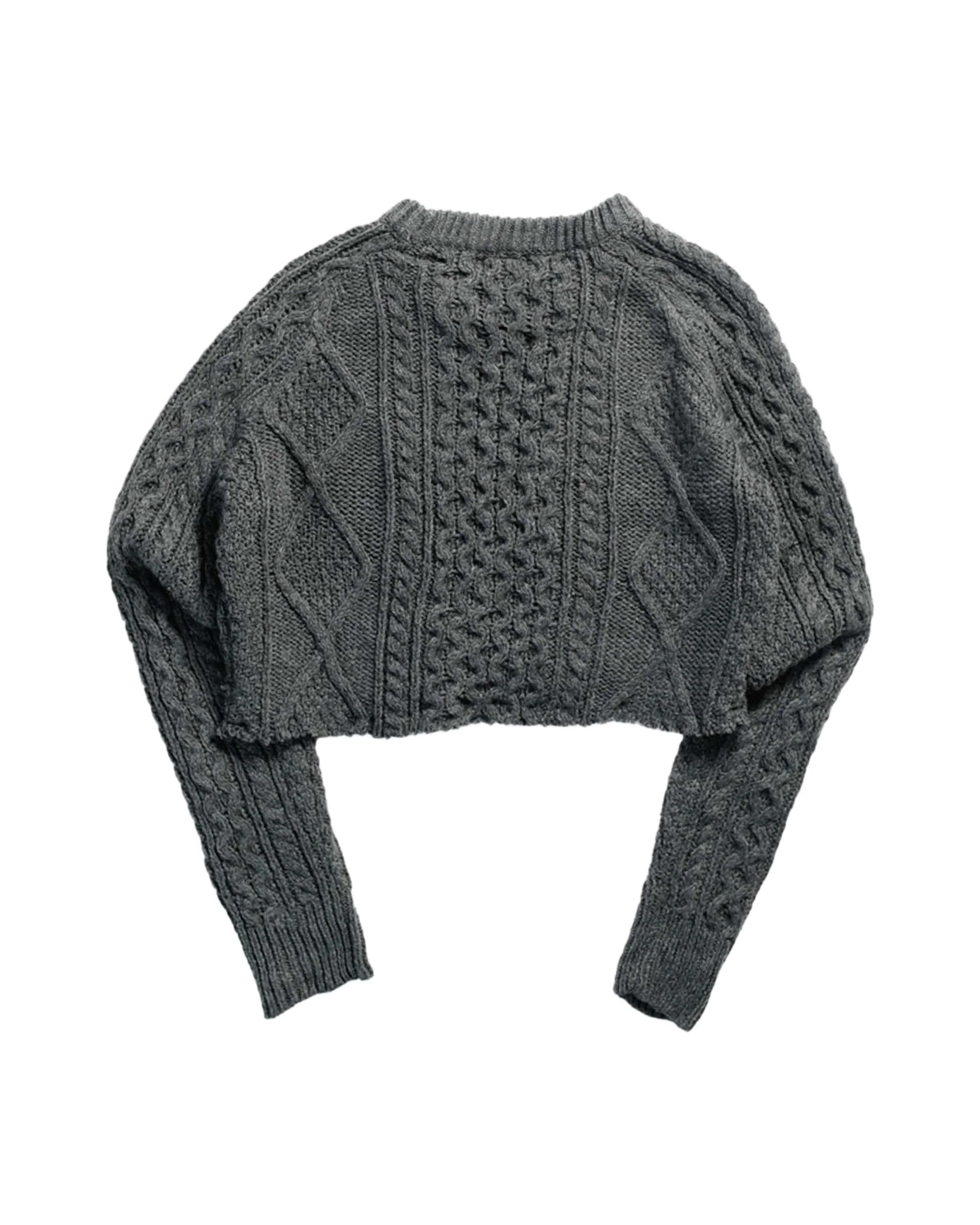 Rework Crop Knit Sweater - L - Image 4