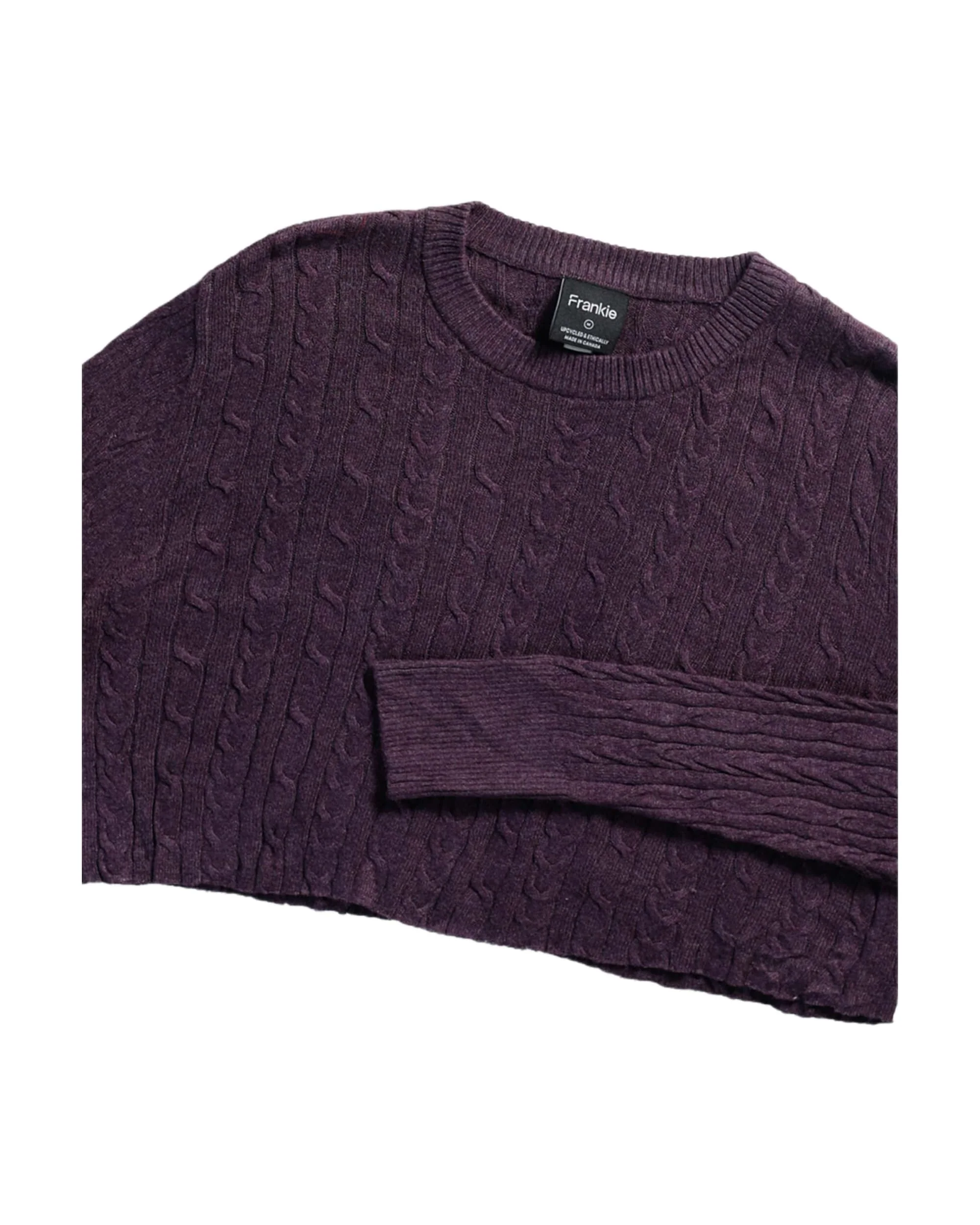 Rework Crop Knit Sweater - M - Image 3