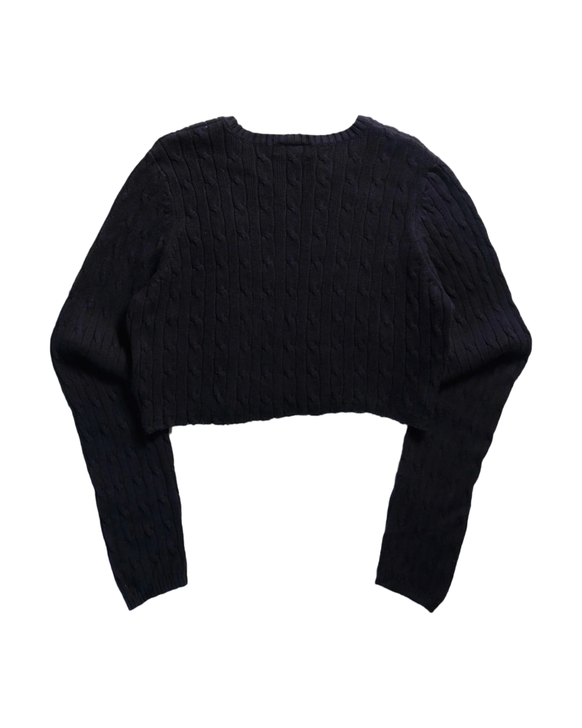 Rework Crop Knit Sweater - S - Image 3