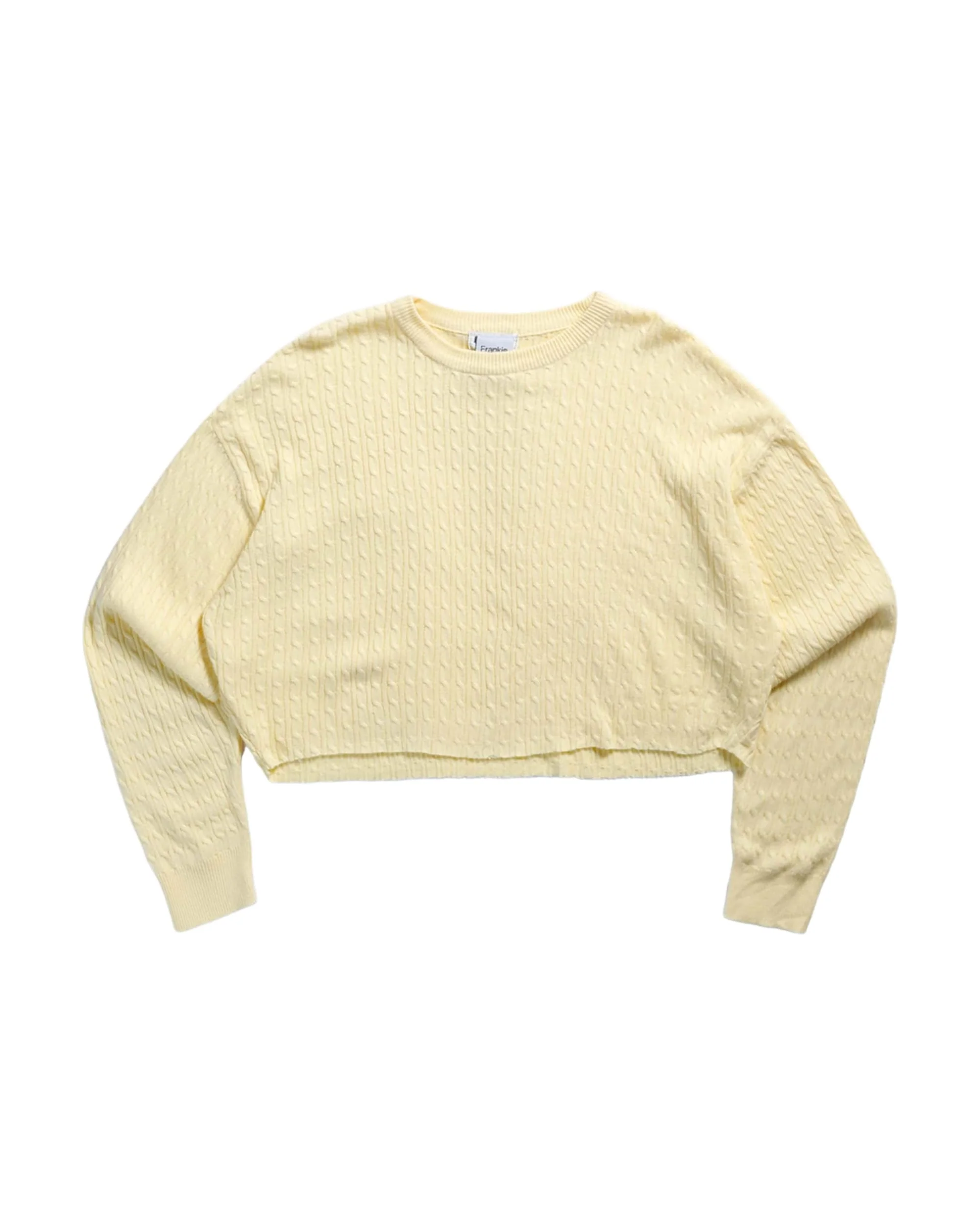 Rework Crop Knit Sweater - S