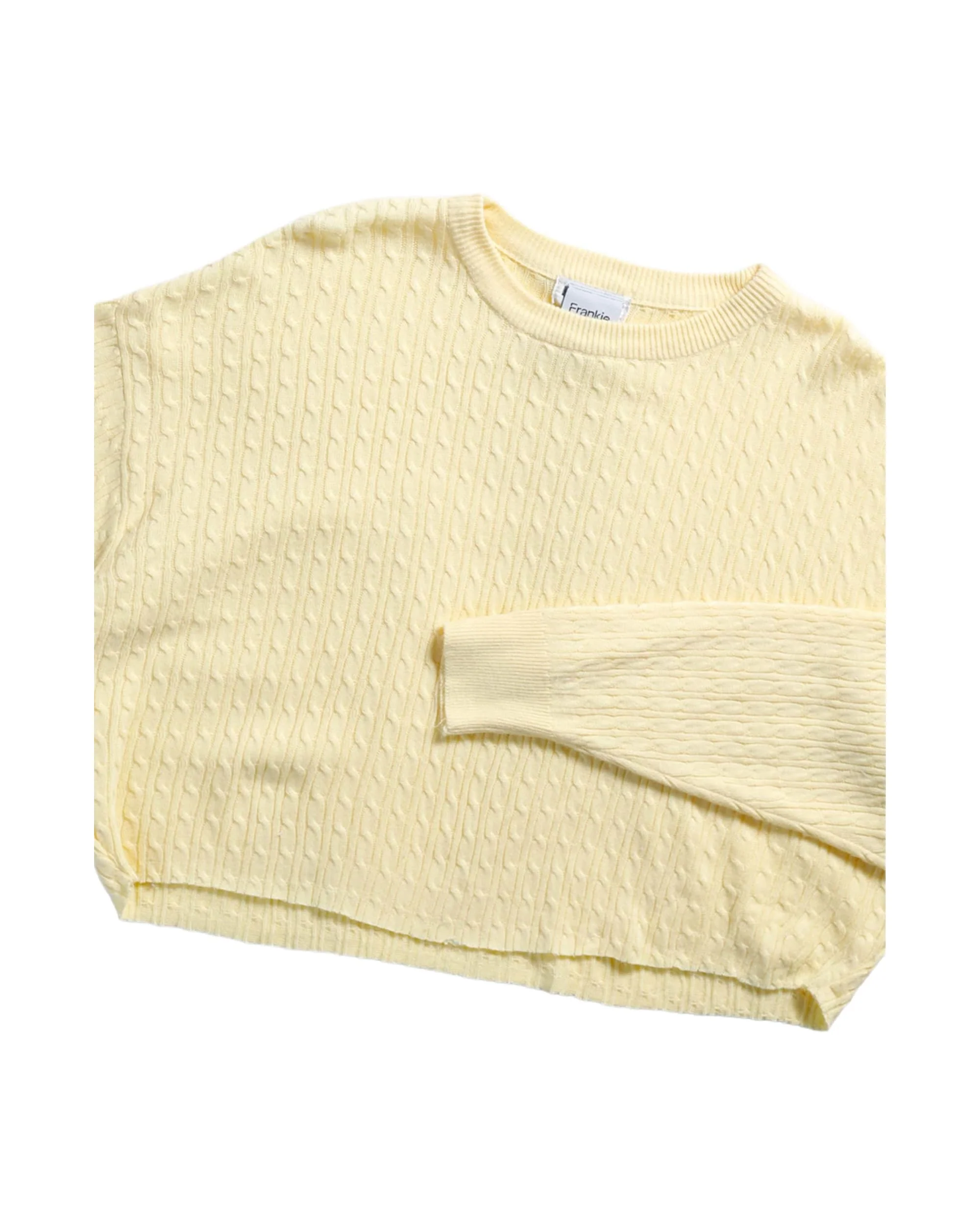 Rework Crop Knit Sweater - S - Image 4