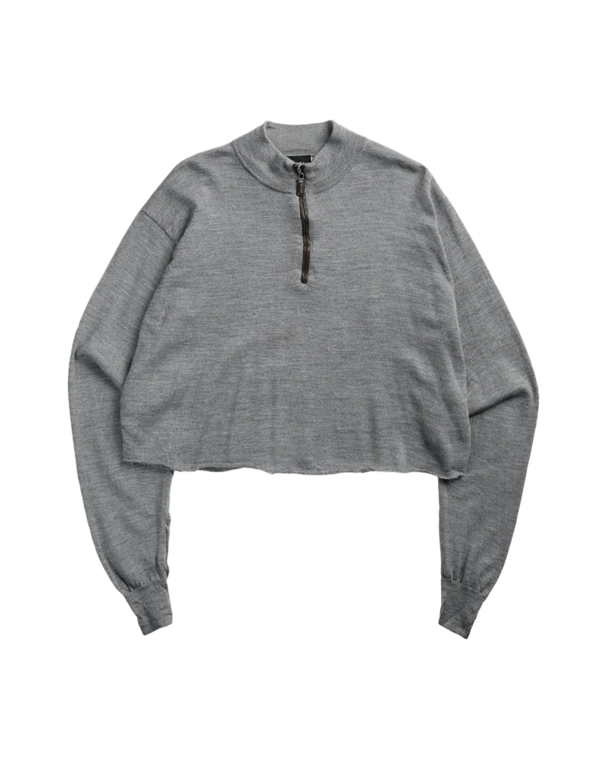 Rework Crop Knit Sweater - XL