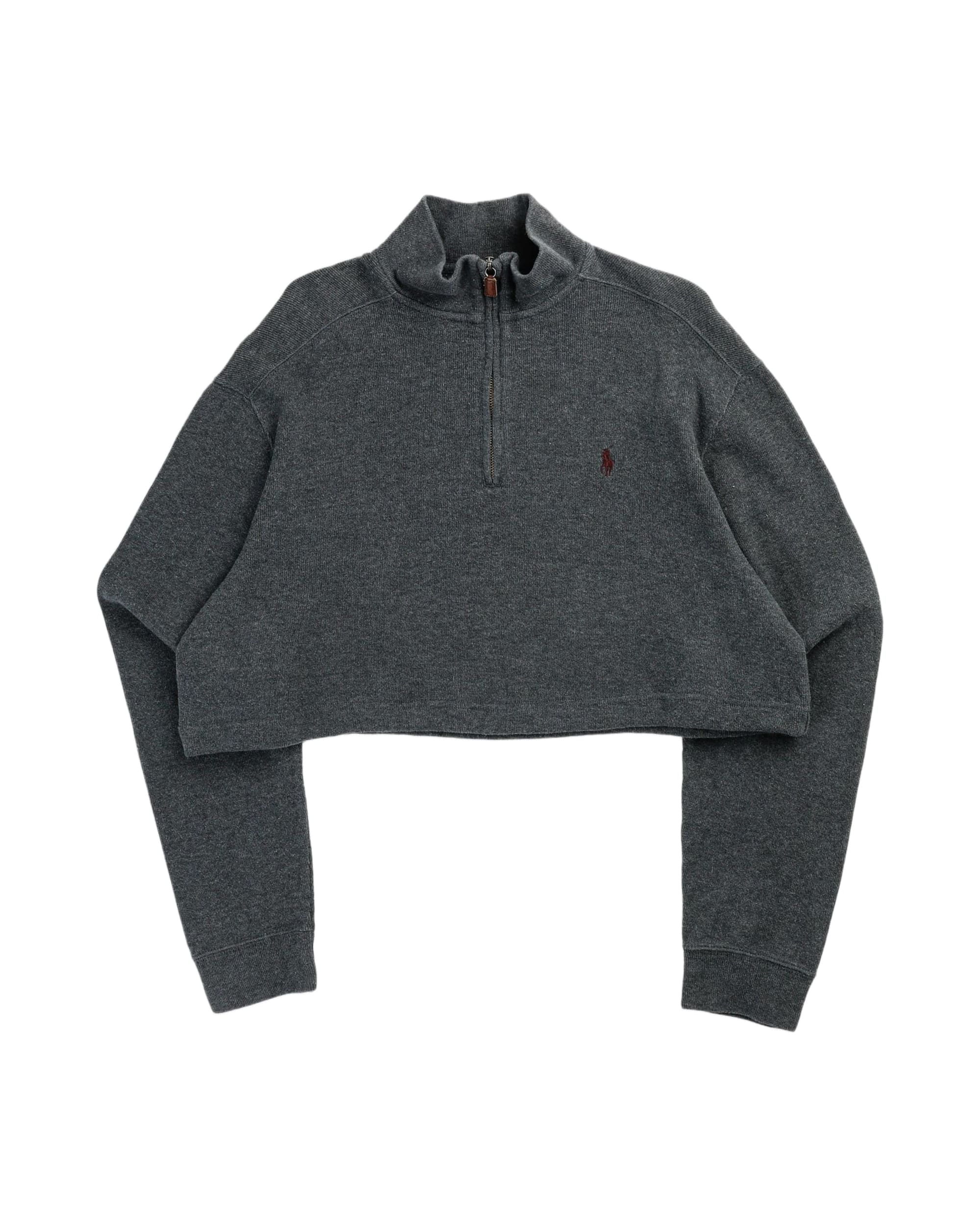 Rework Crop Knit Sweater - XL