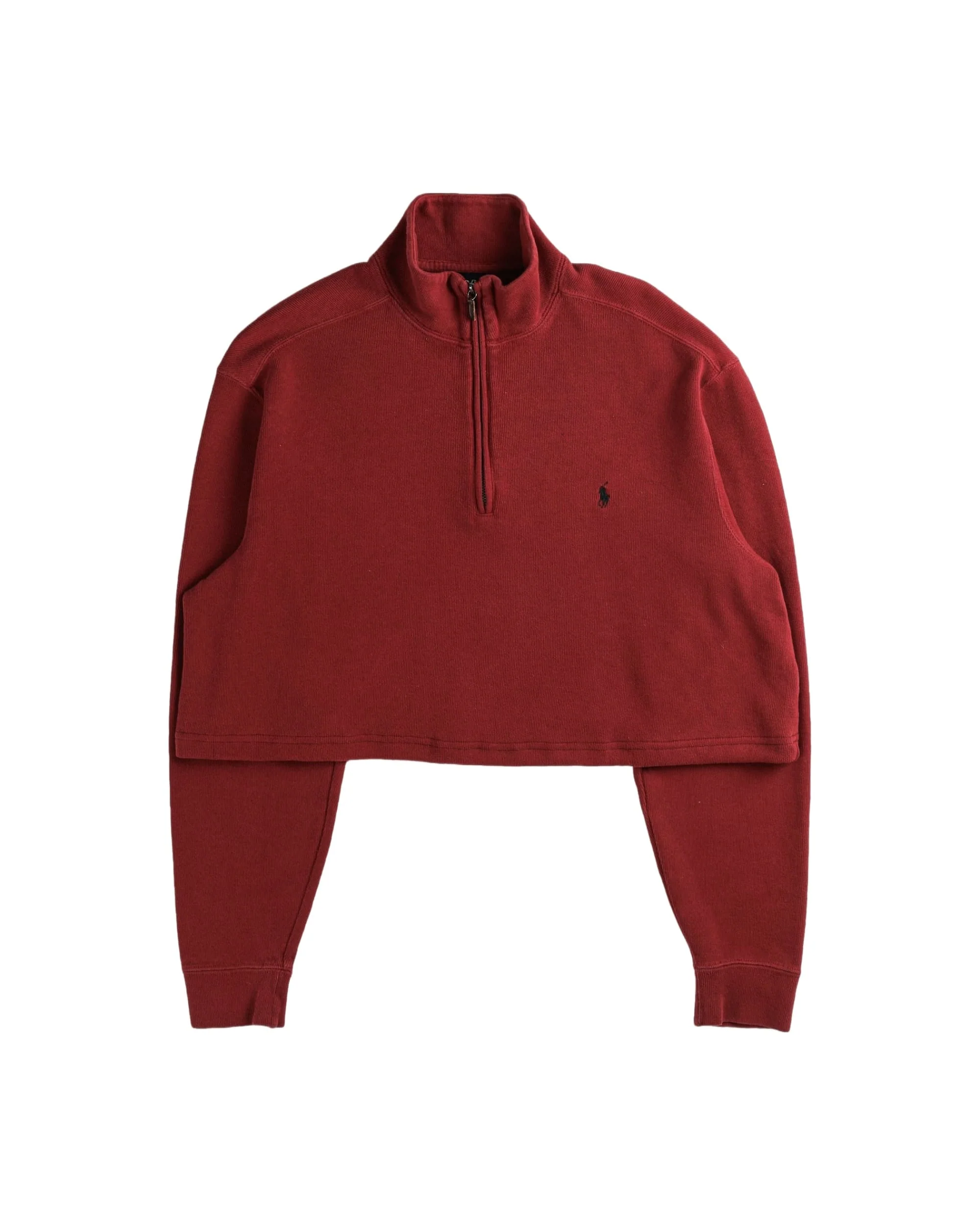 Rework Crop Knit Sweater - XL