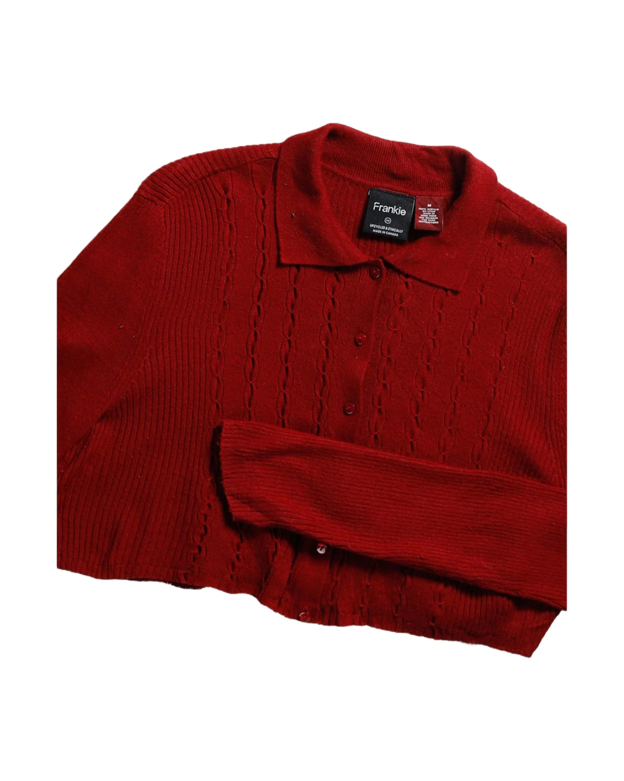 Rework Crop Knit Sweater - XS - Image 4