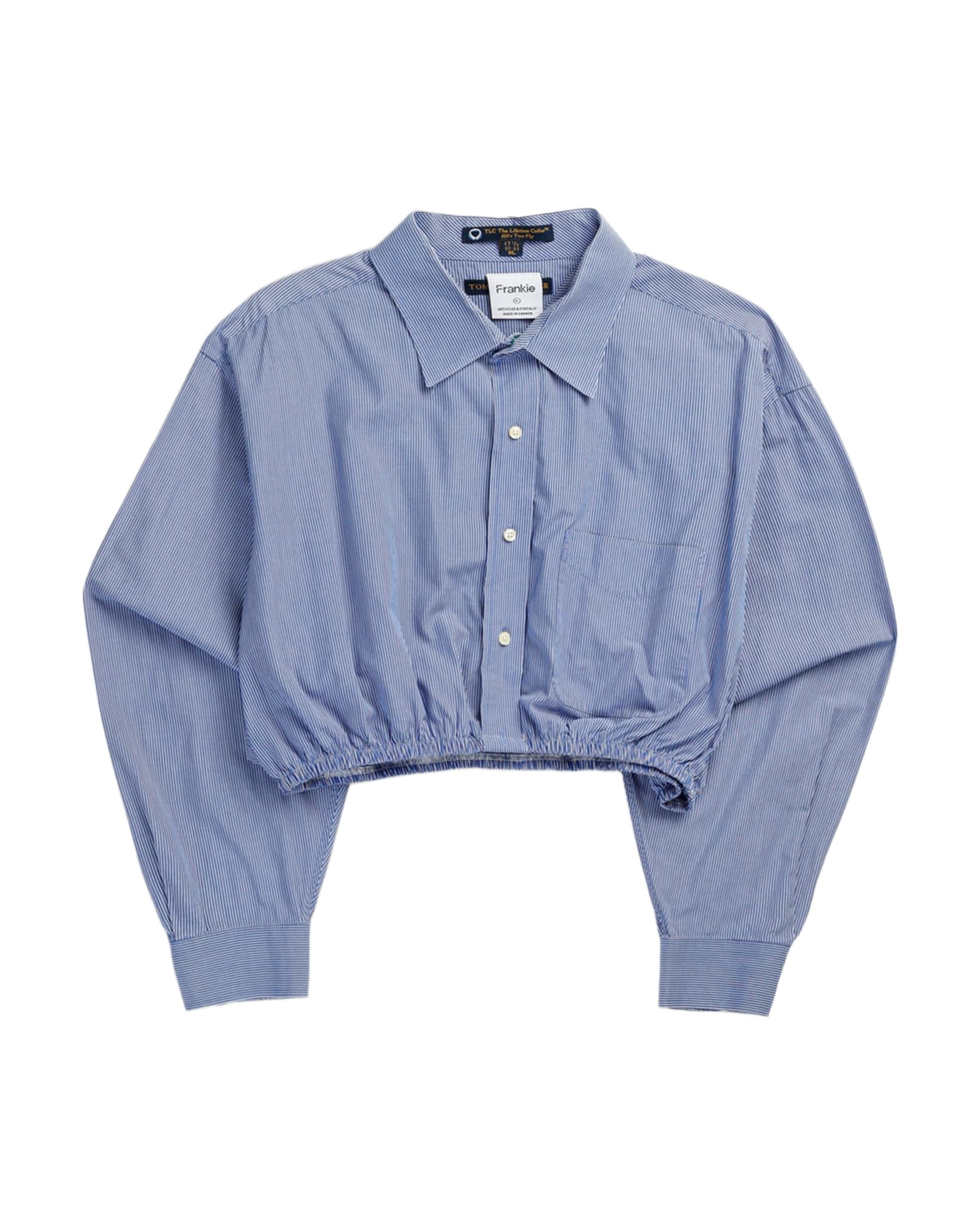 Rework Oxford Cinch Crop Shirt - XL