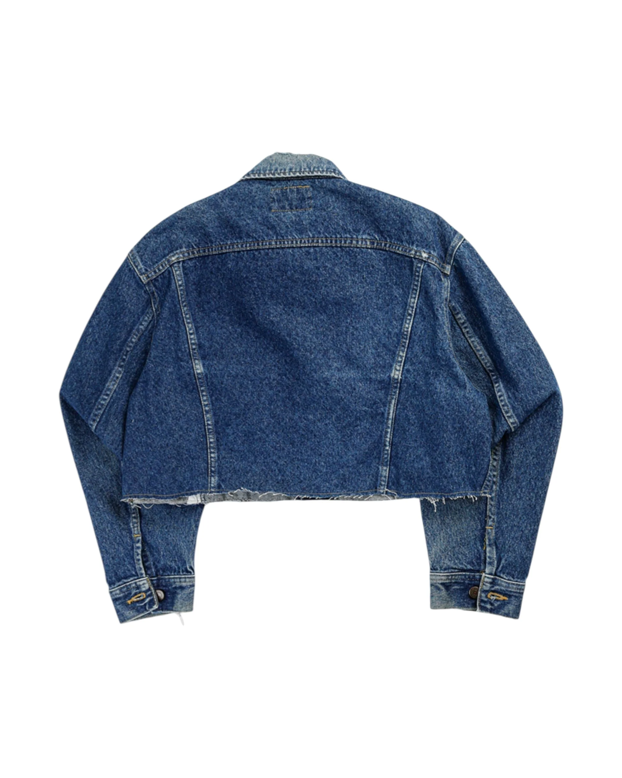 Rework Vintage Lee Crop Denim Jacket - L - Image 2