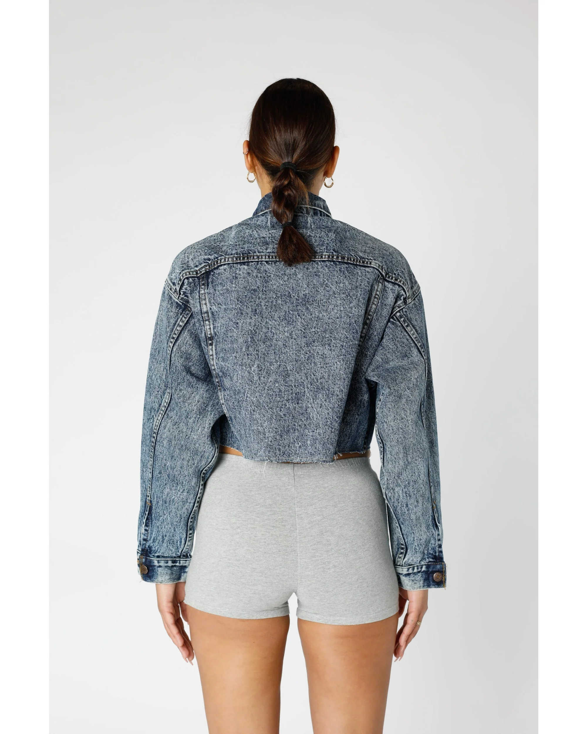 Rework Vintage Levi's USA Crop Denim Jacket - M - Image 3