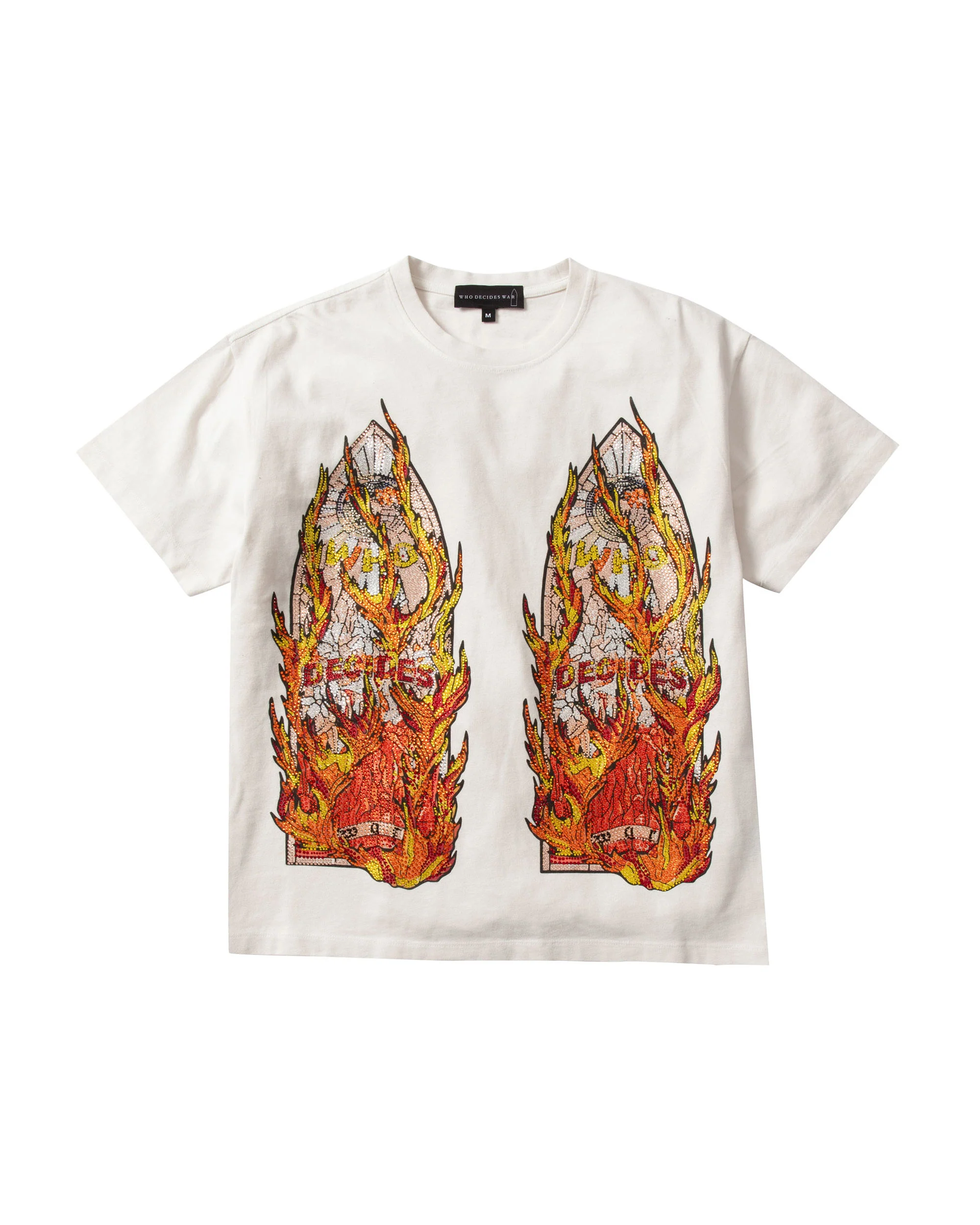RHINESTONE FLAME GLASS JERSEY
