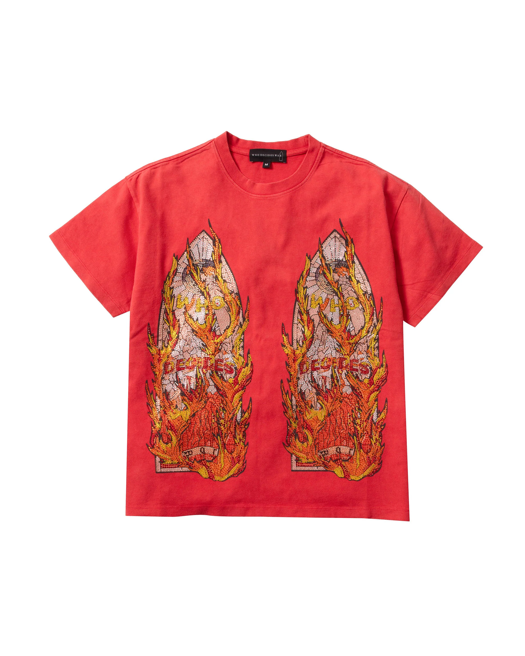 RHINESTONE FLAME GLASS JERSEY
