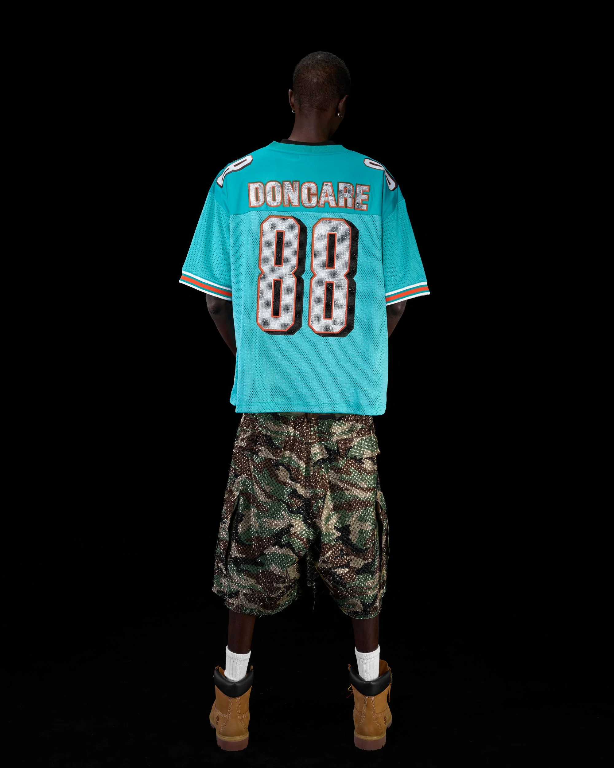 RHINESTONE FOOTBALL JERSEY - BLUE - Image 13