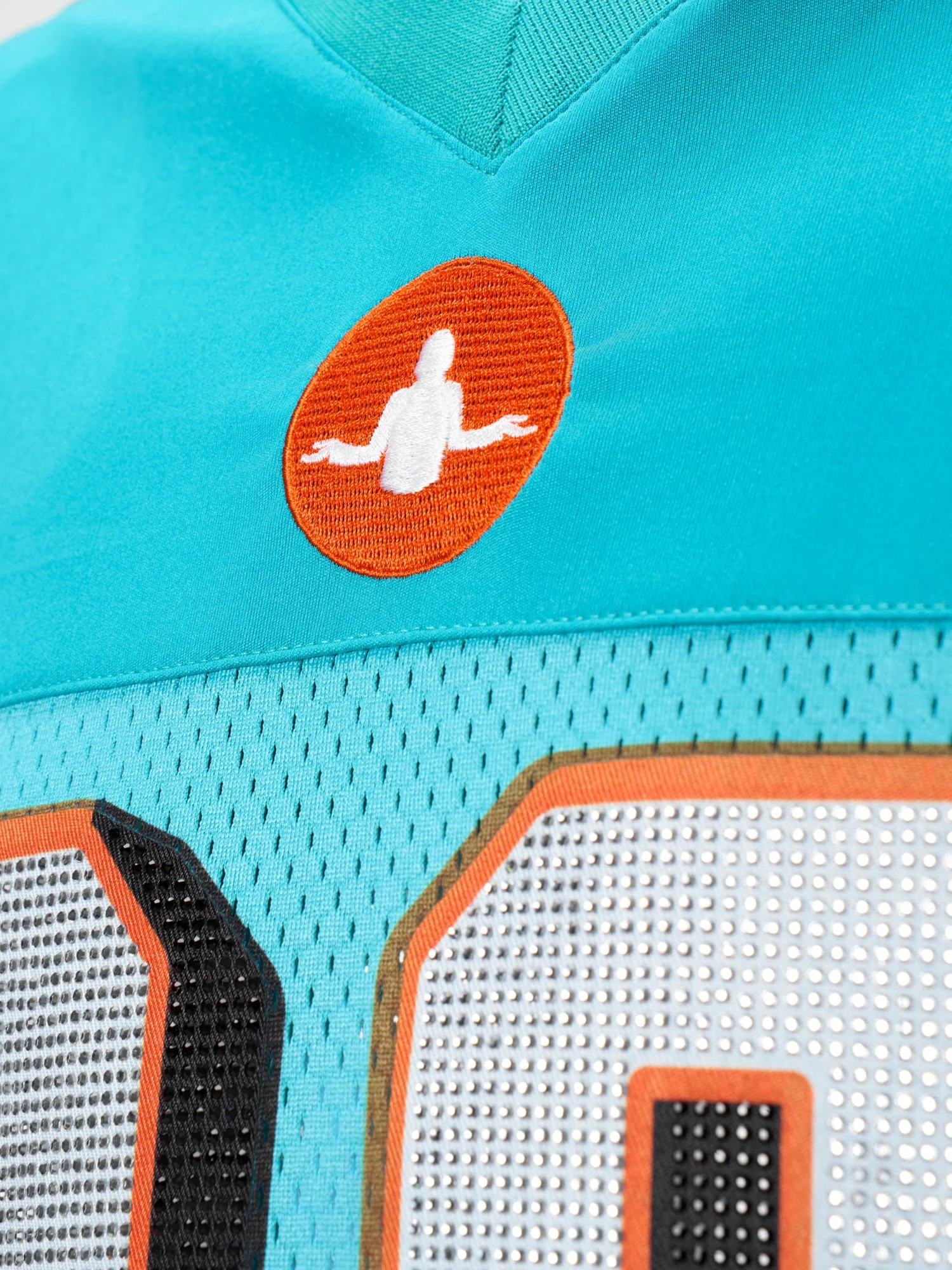 RHINESTONE FOOTBALL JERSEY - BLUE - Image 17