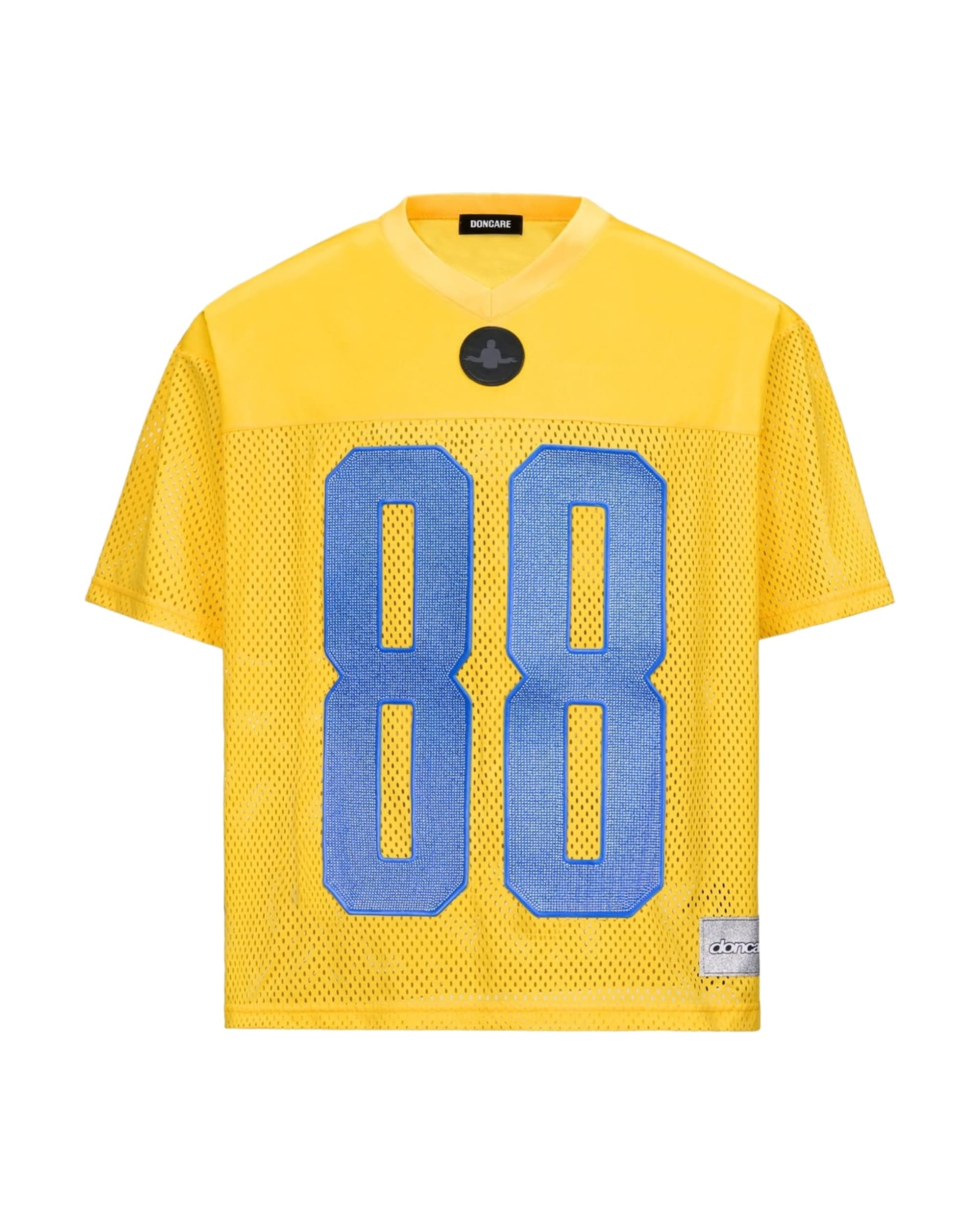 RHINESTONE FOOTBALL JERSEY - YELLOW