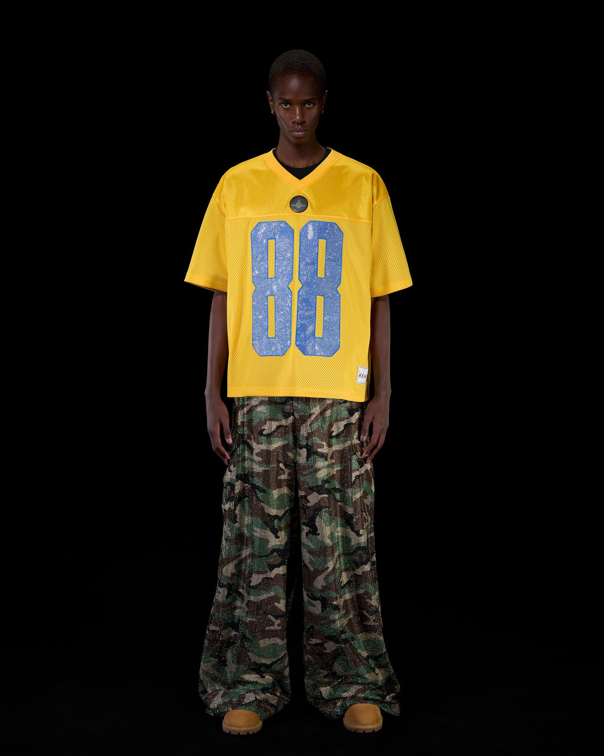RHINESTONE FOOTBALL JERSEY - YELLOW - Image 5