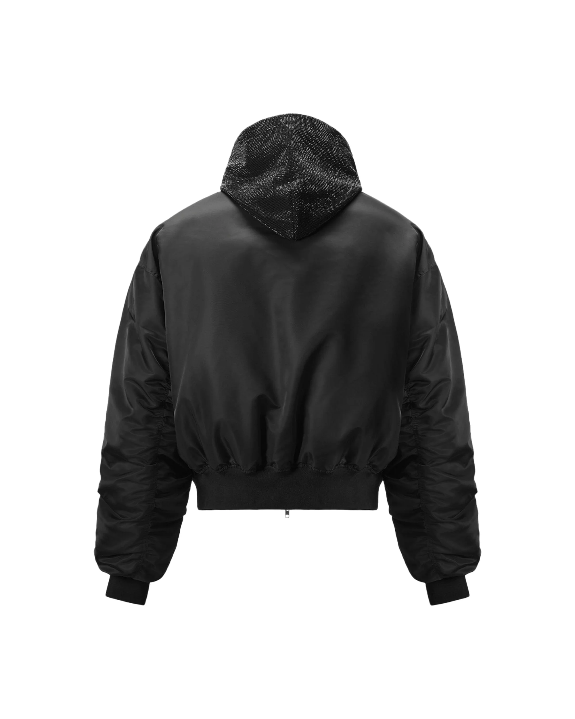 RHINESTONE HOODED BOMBER JACKET - Image 10