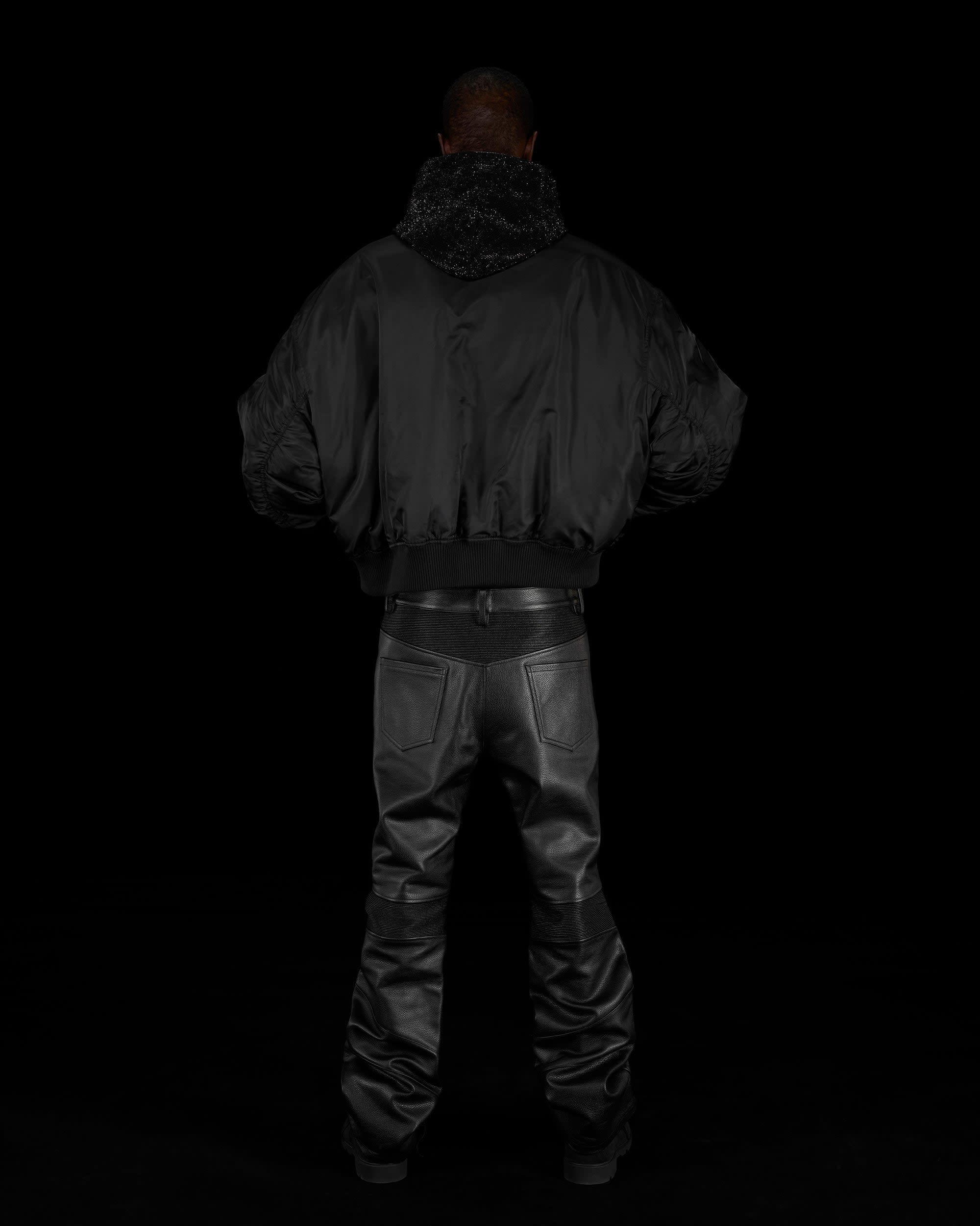RHINESTONE HOODED BOMBER JACKET - Image 11