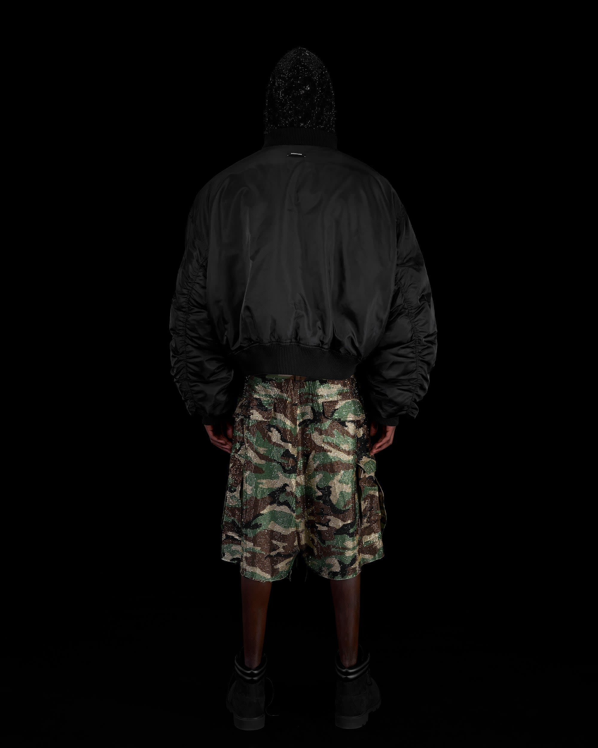 RHINESTONE HOODED BOMBER JACKET - Image 6